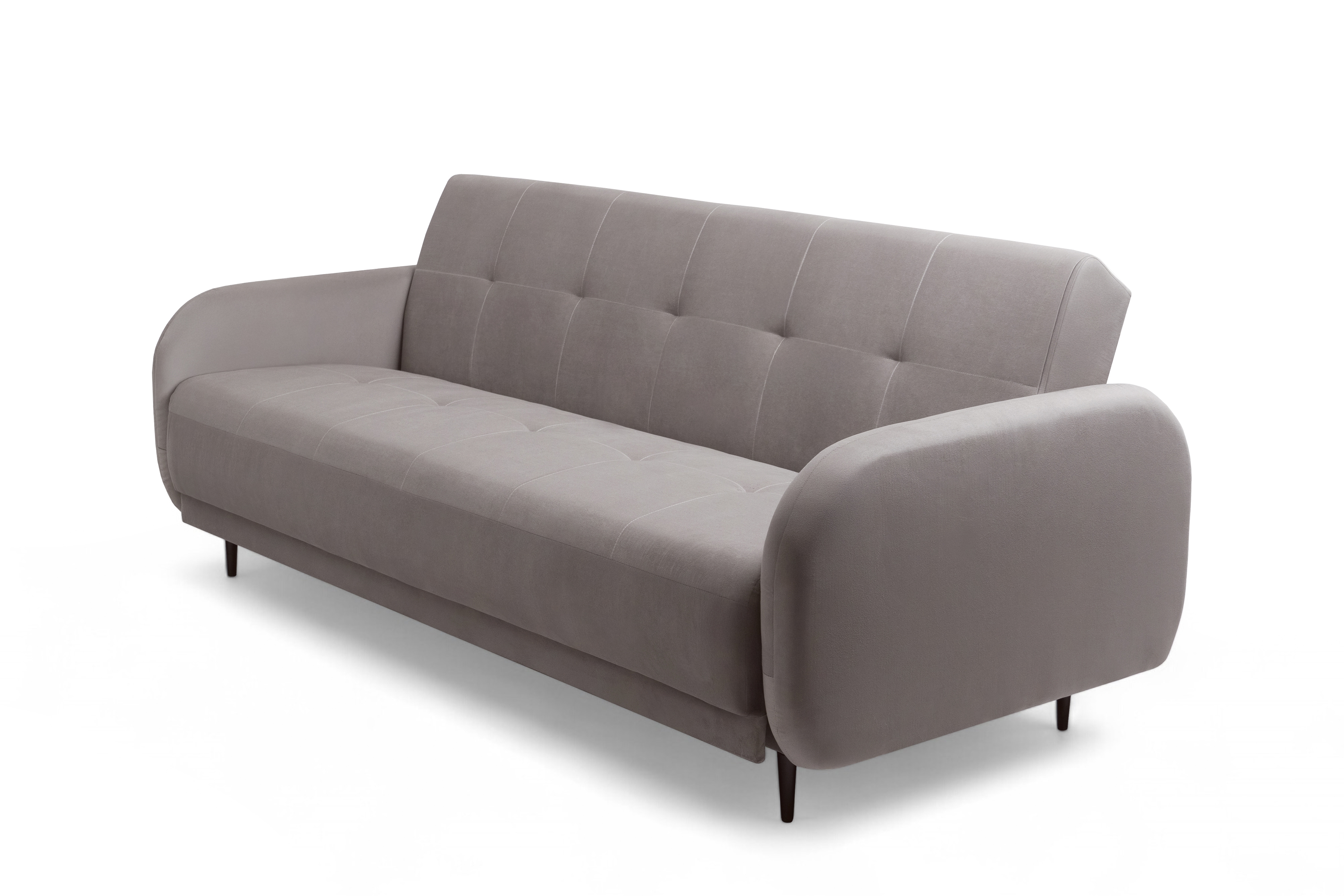 Rozkládací pohovka Linda - tmavě béžová Jasmine 25 Pohovka Linda rozkladana pro obývacího pokoje - ciemno béžová welwet Jasmine 25