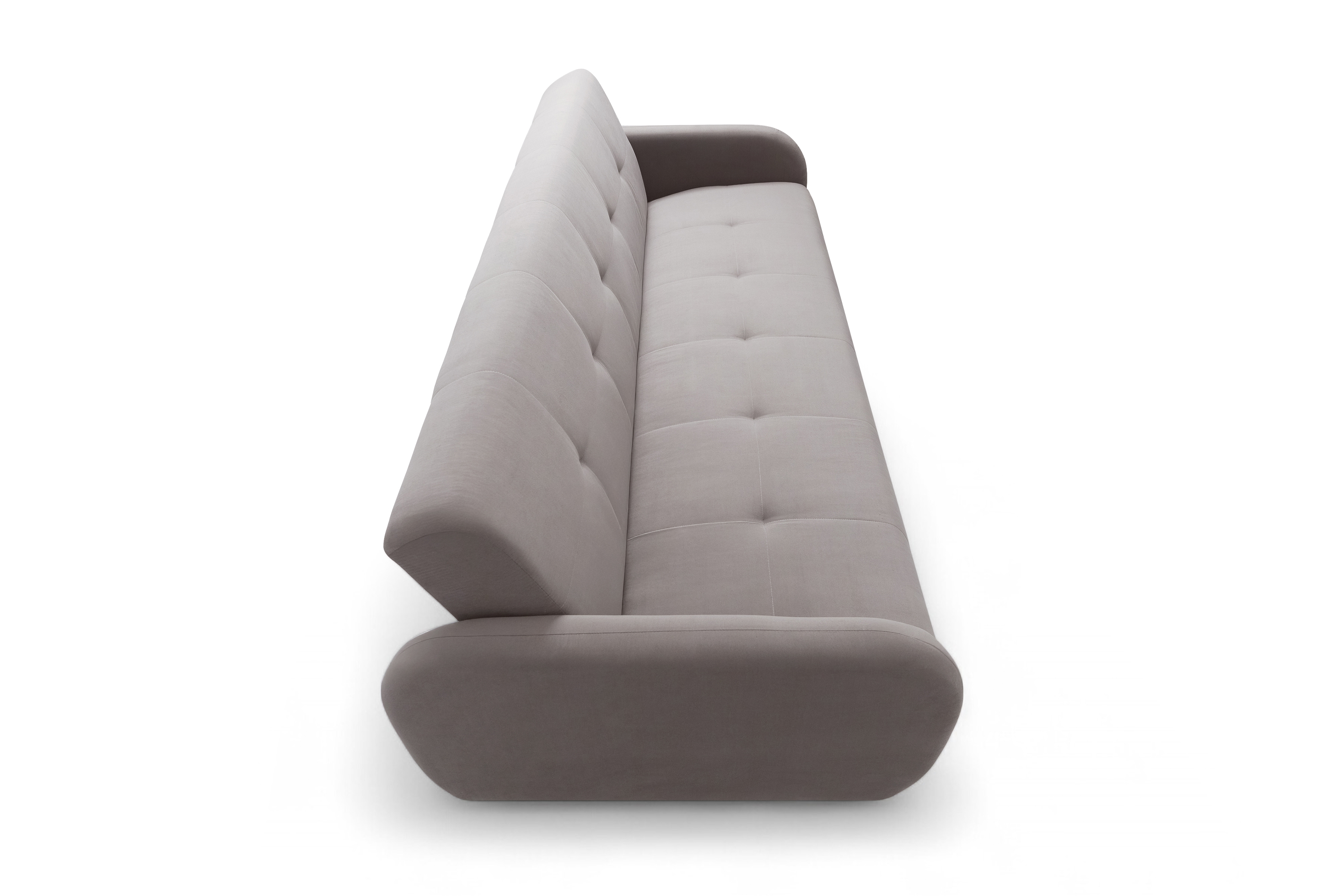 Rozkládací pohovka Linda - tmavě béžová Jasmine 25 Pohovka Linda rozkladana pro obývacího pokoje - ciemno béžová welwet Jasmine 25