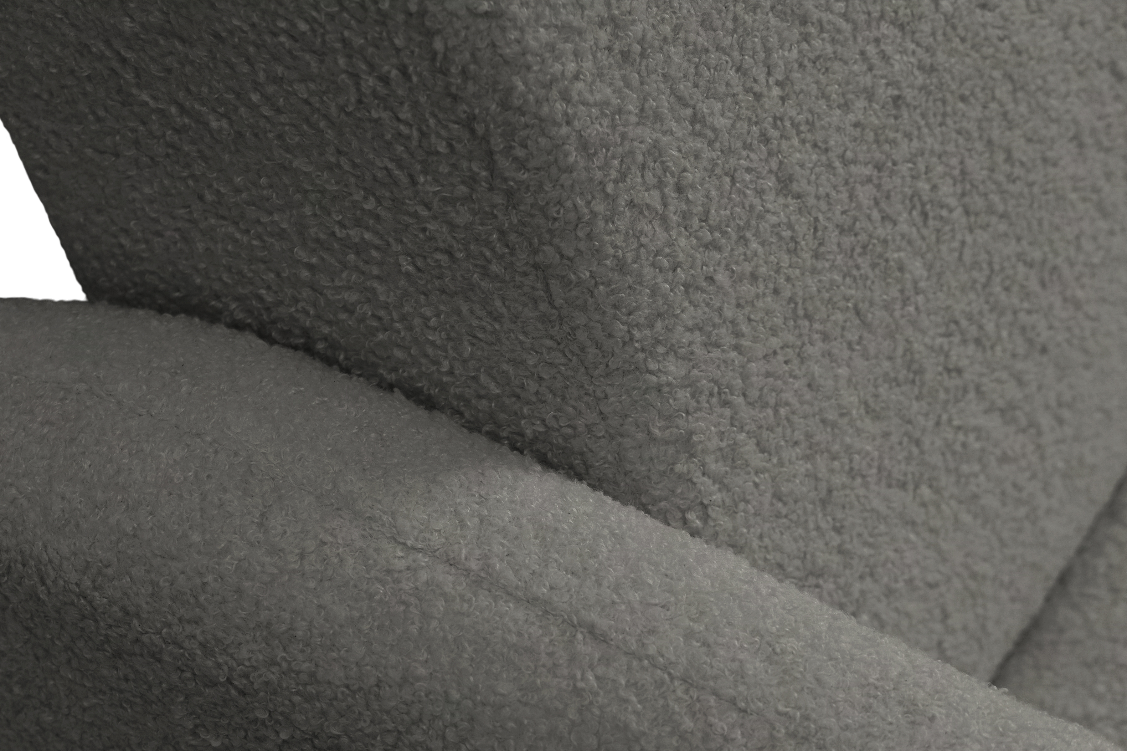 Rozkládací pohovka Linda - šedá Lambi 12 Pohovka Linda rozkladana pro obývacího pokoje - šedá boucle Lambi 12