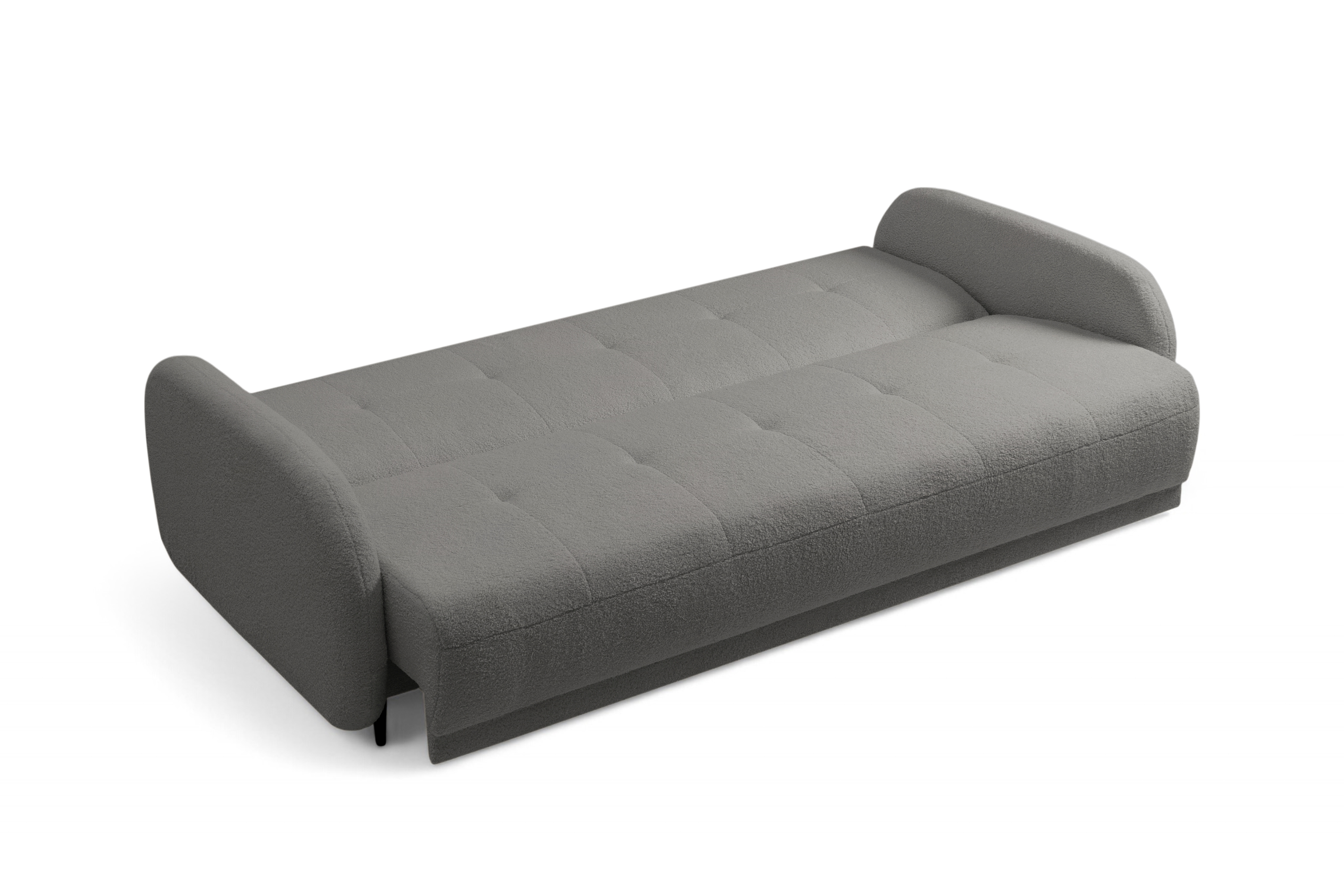 Rozkládací pohovka Linda - šedá Lambi 12 Pohovka Linda rozkladana pro obývacího pokoje - šedá boucle Lambi 12