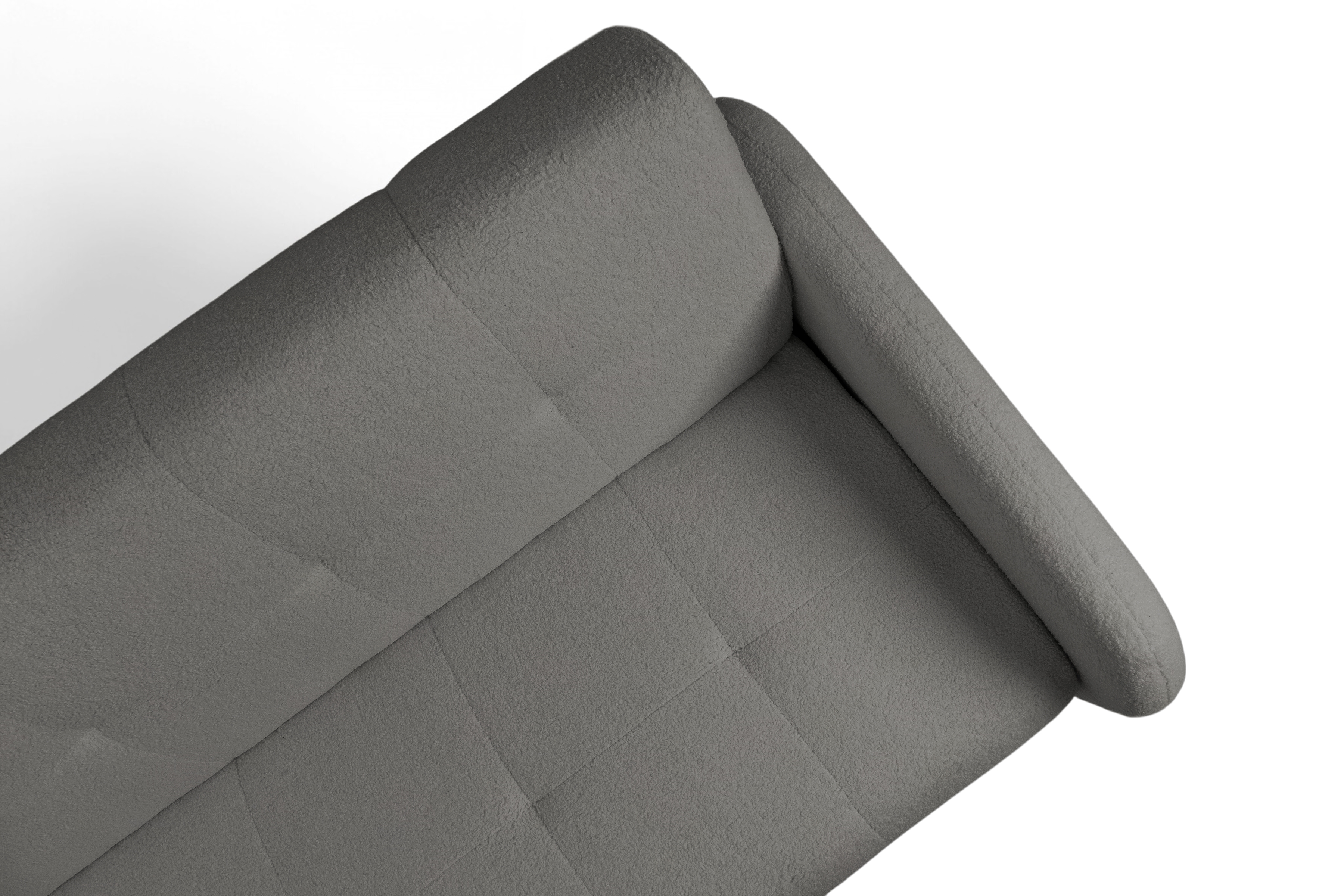 Rozkládací pohovka Linda - šedá Lambi 12 Pohovka Linda rozkladana pro obývacího pokoje - šedá boucle Lambi 12