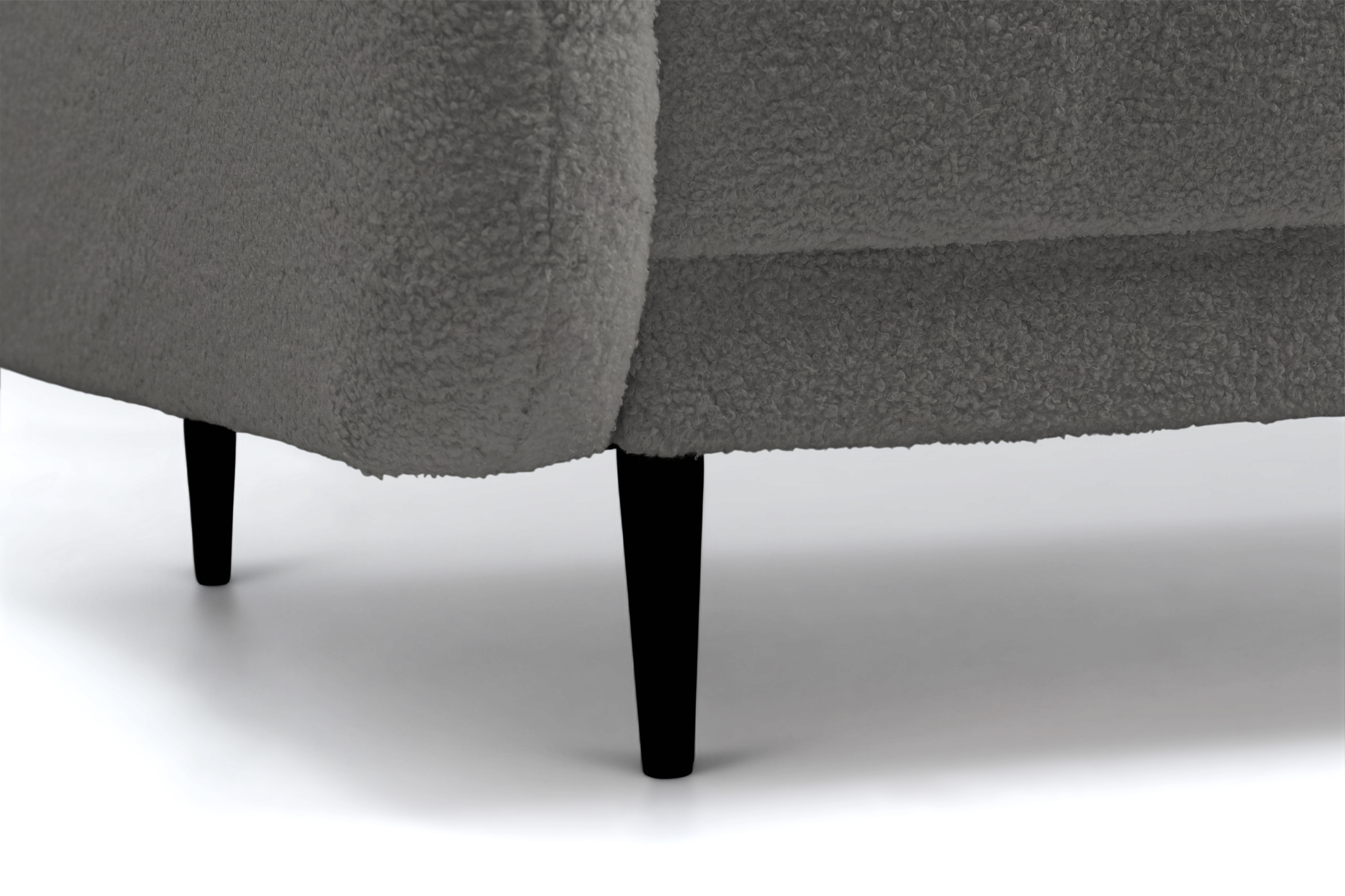 Rozkládací pohovka Linda - šedá Lambi 12 Pohovka Linda rozkladana pro obývacího pokoje - šedá boucle Lambi 12