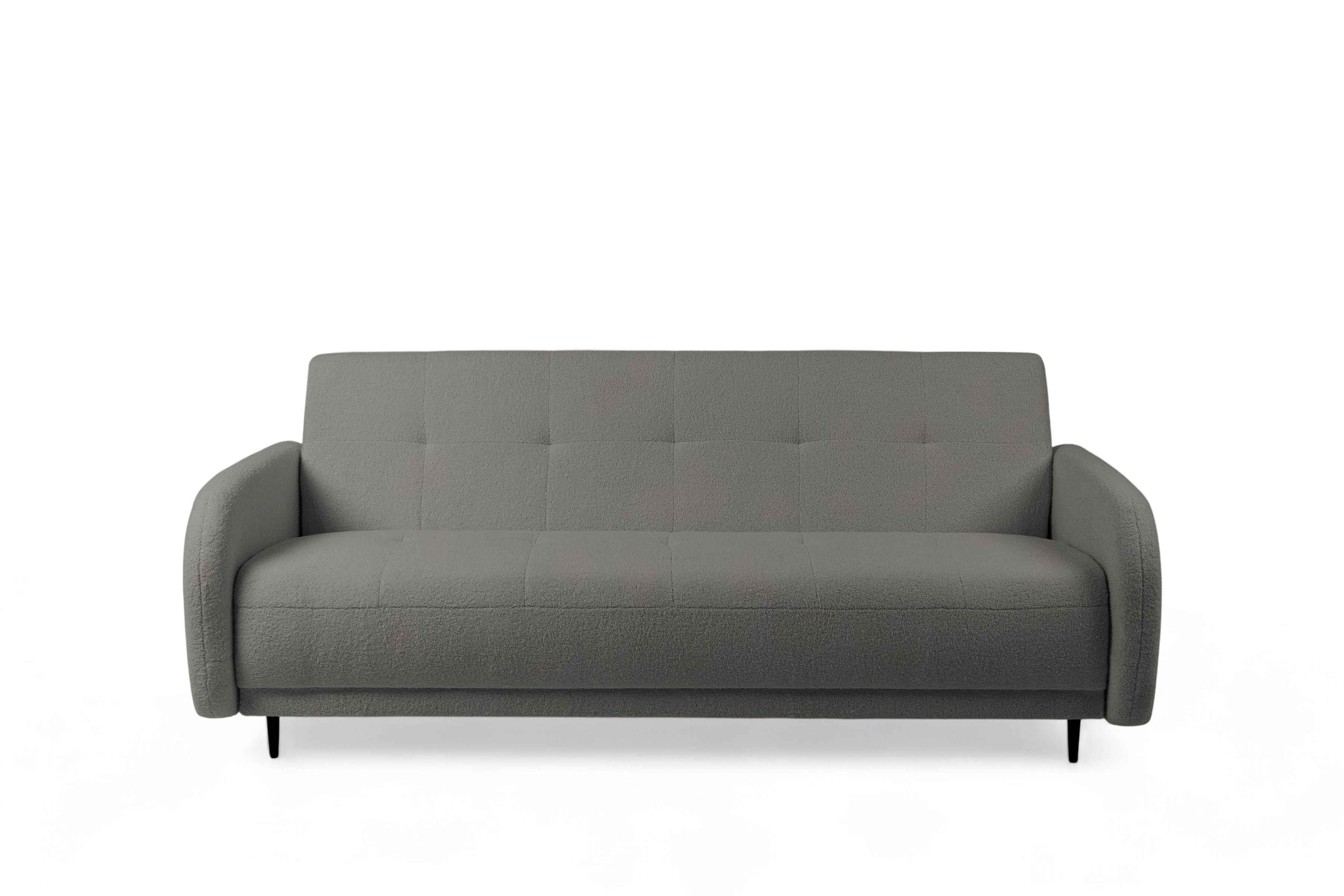 Rozkládací pohovka Linda - šedá Lambi 12 Pohovka Linda rozkladana pro obývacího pokoje - šedá boucle Lambi 12