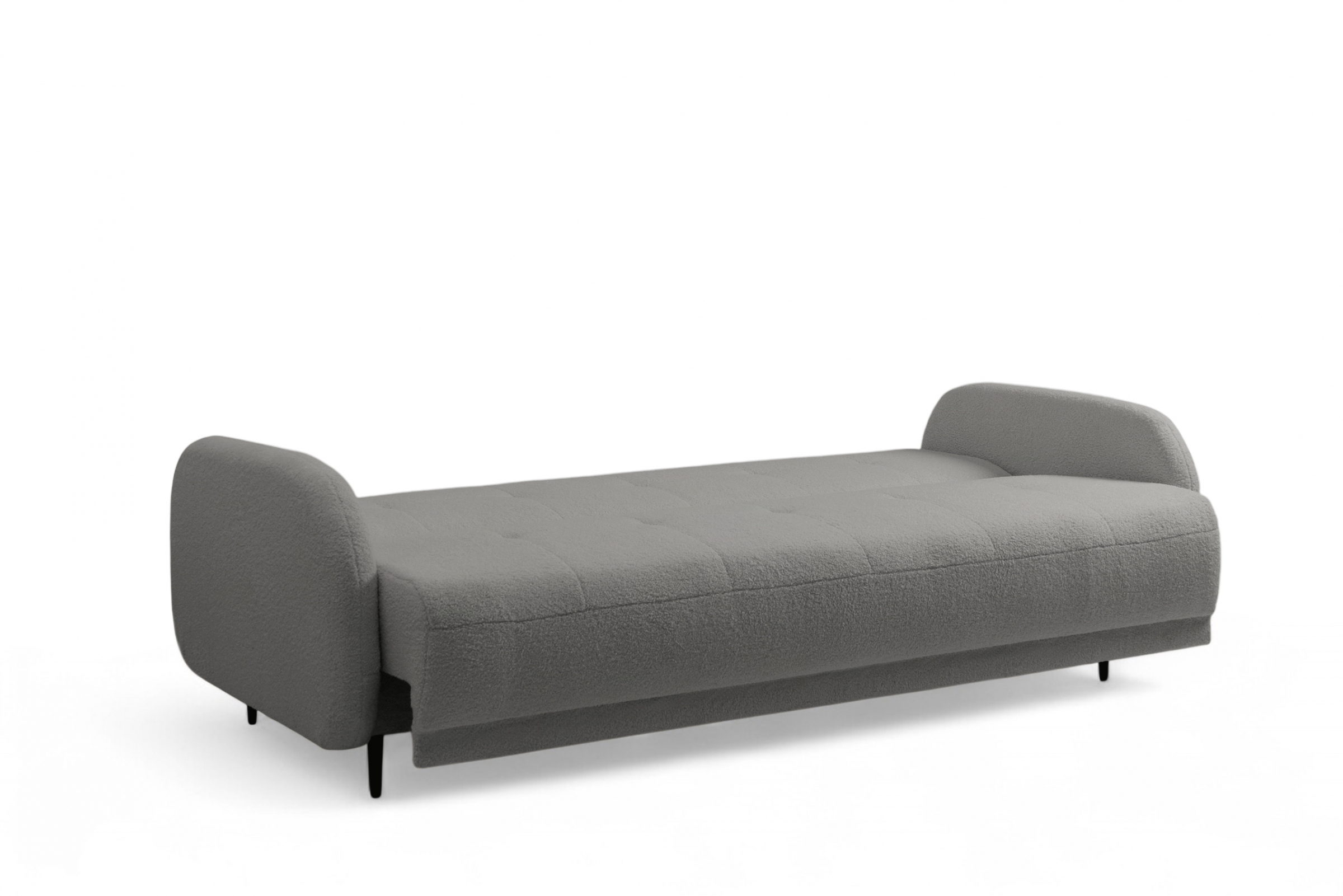 Rozkládací pohovka Linda - šedá Lambi 12 Pohovka Linda rozkladana pro obývacího pokoje - šedá boucle Lambi 12