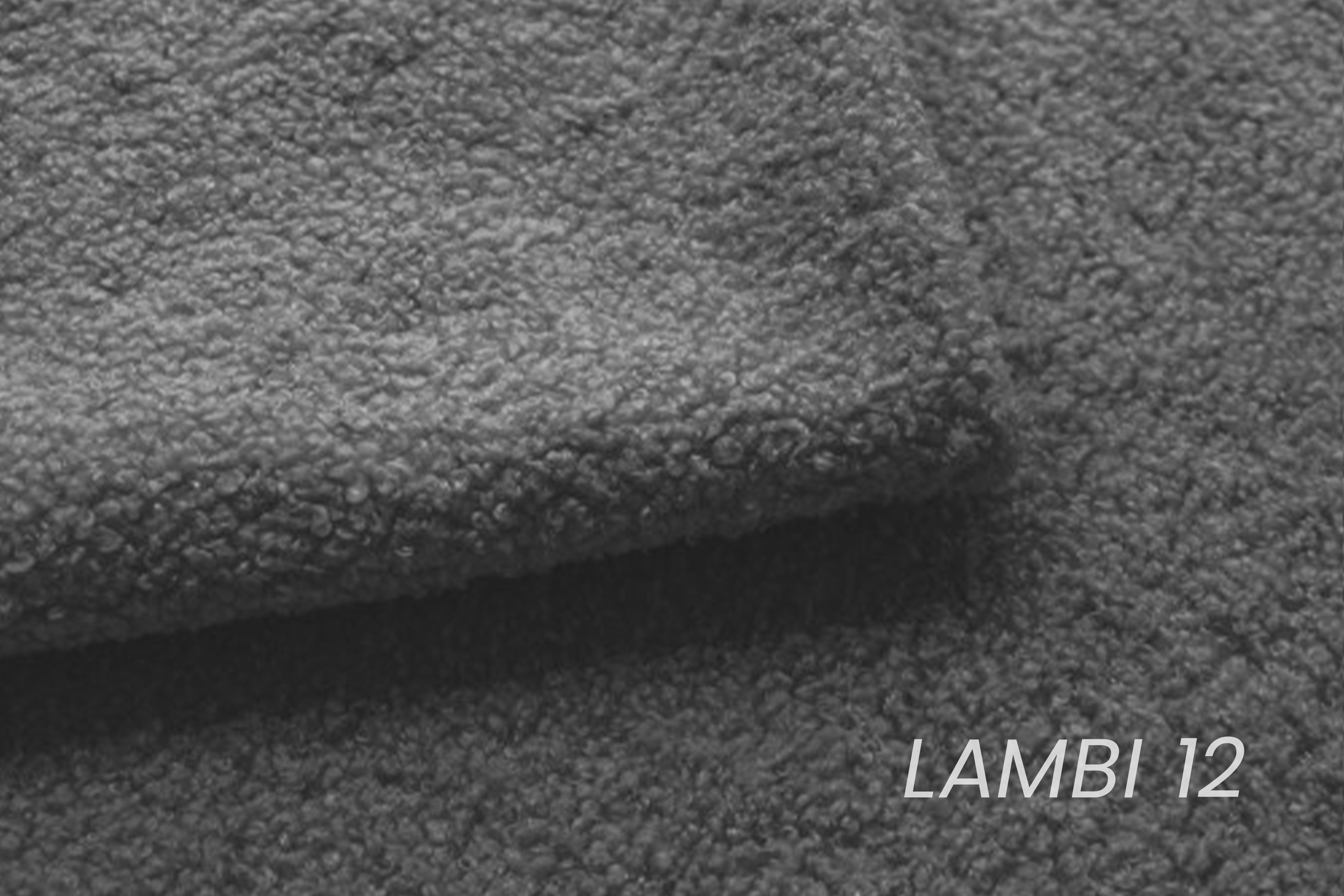 Rozkládací pohovka Linda - šedá Lambi 12 Pohovka Linda rozkladana pro obývacího pokoje - šedá boucle Lambi 12