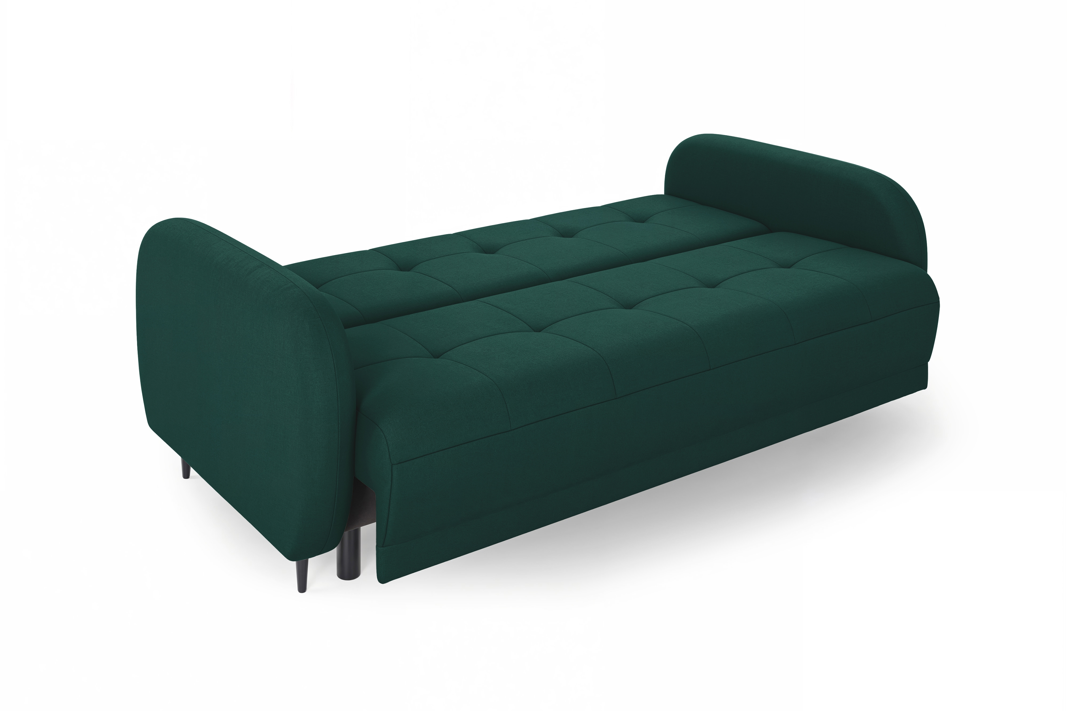 Rozkládací pohovka Linda - zelená Trinity 28 Pohovka Linda rozkladana pro obývacího pokoje - zelená welwet Trinity 28