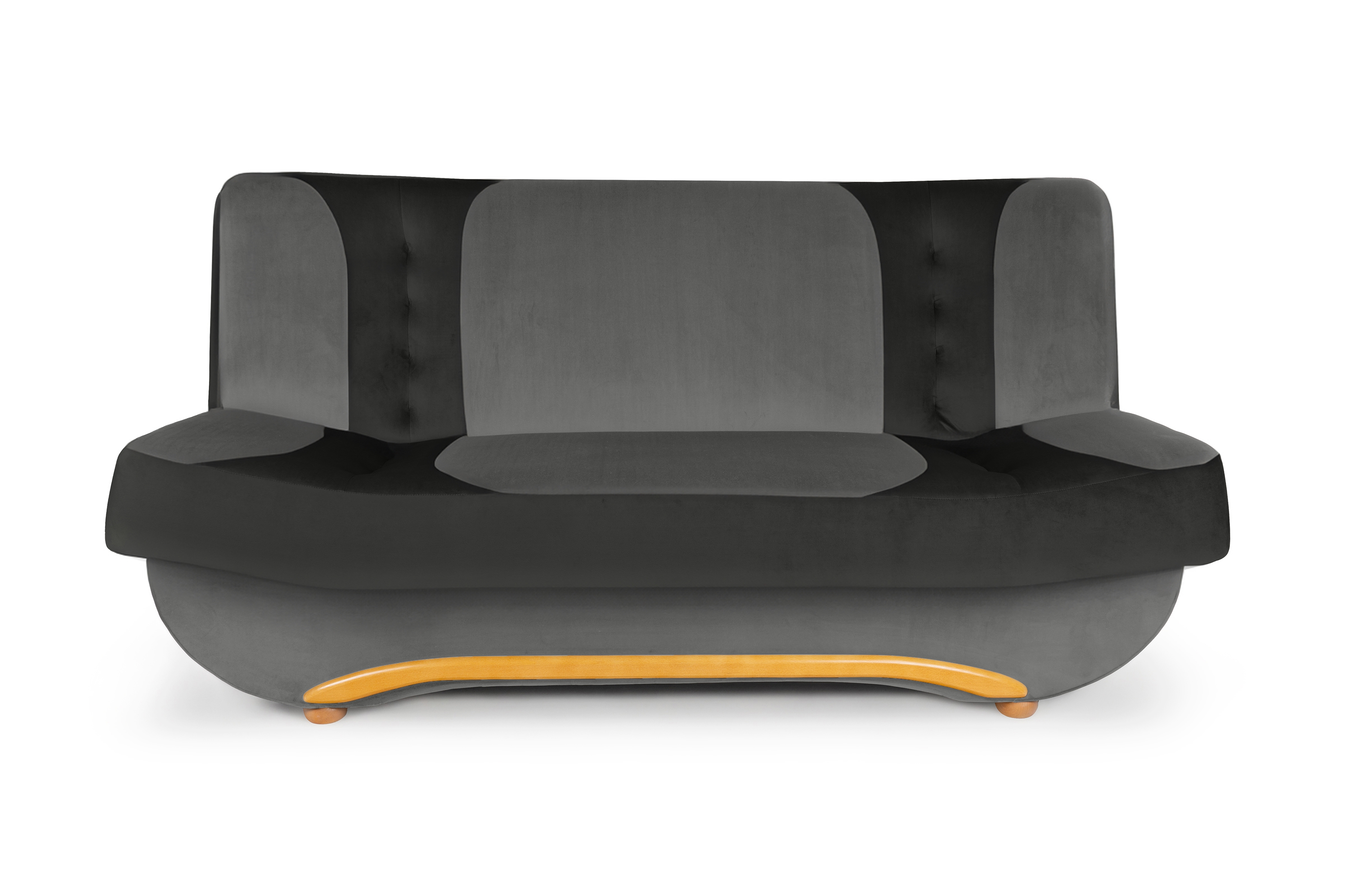 Rozkládací pohovka Dona - grafitovo-šedý samet Vellutto 19+16 / nožky olše Pohovka rozkladana Dona - grafitowo šedý samet Vellutto 19 + 16, Olše