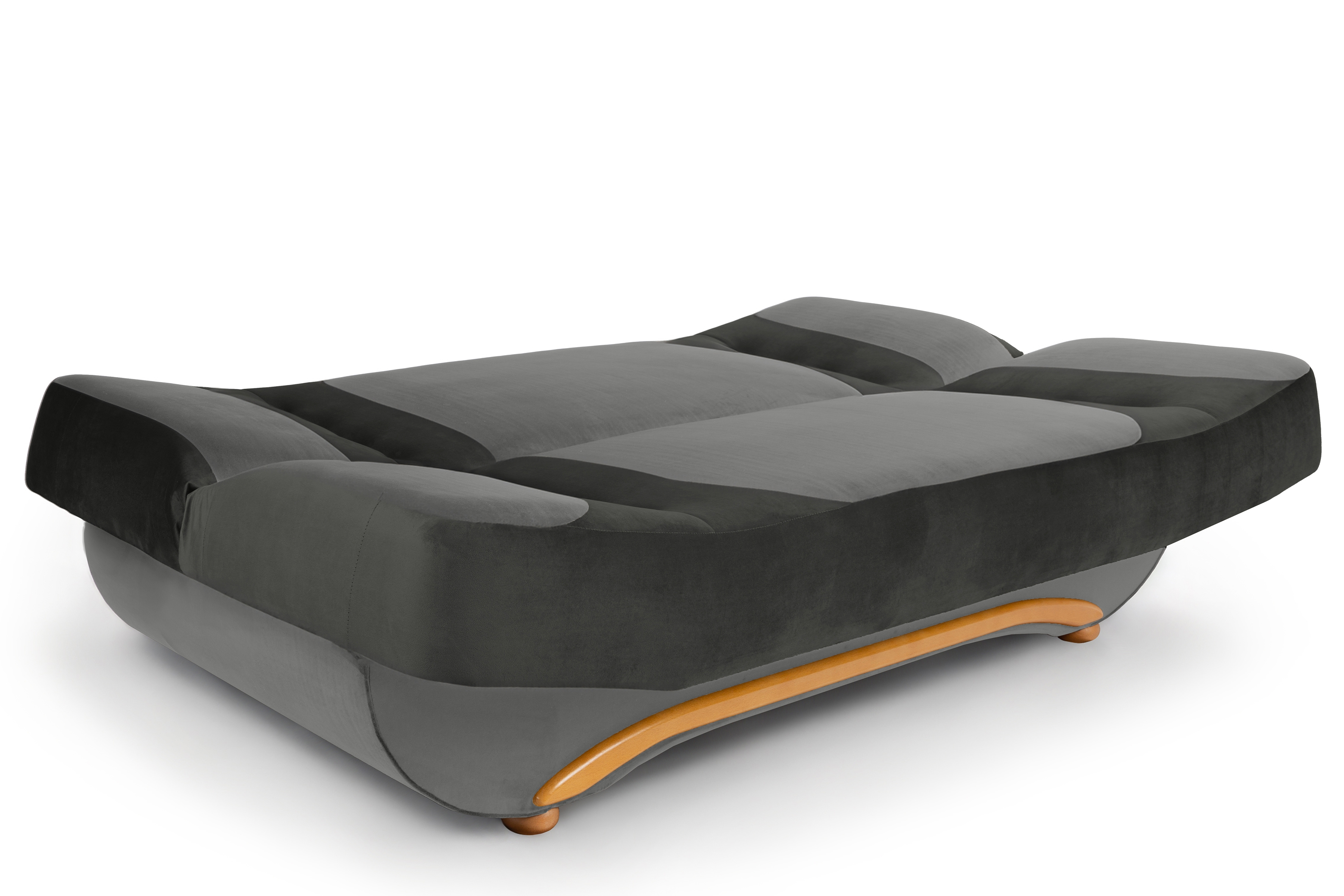 Rozkládací pohovka Dona - grafitovo-šedý samet Vellutto 19+16 / nožky olše Pohovka rozkladana Dona - grafitowo šedý samet Vellutto 19 + 16, Olše