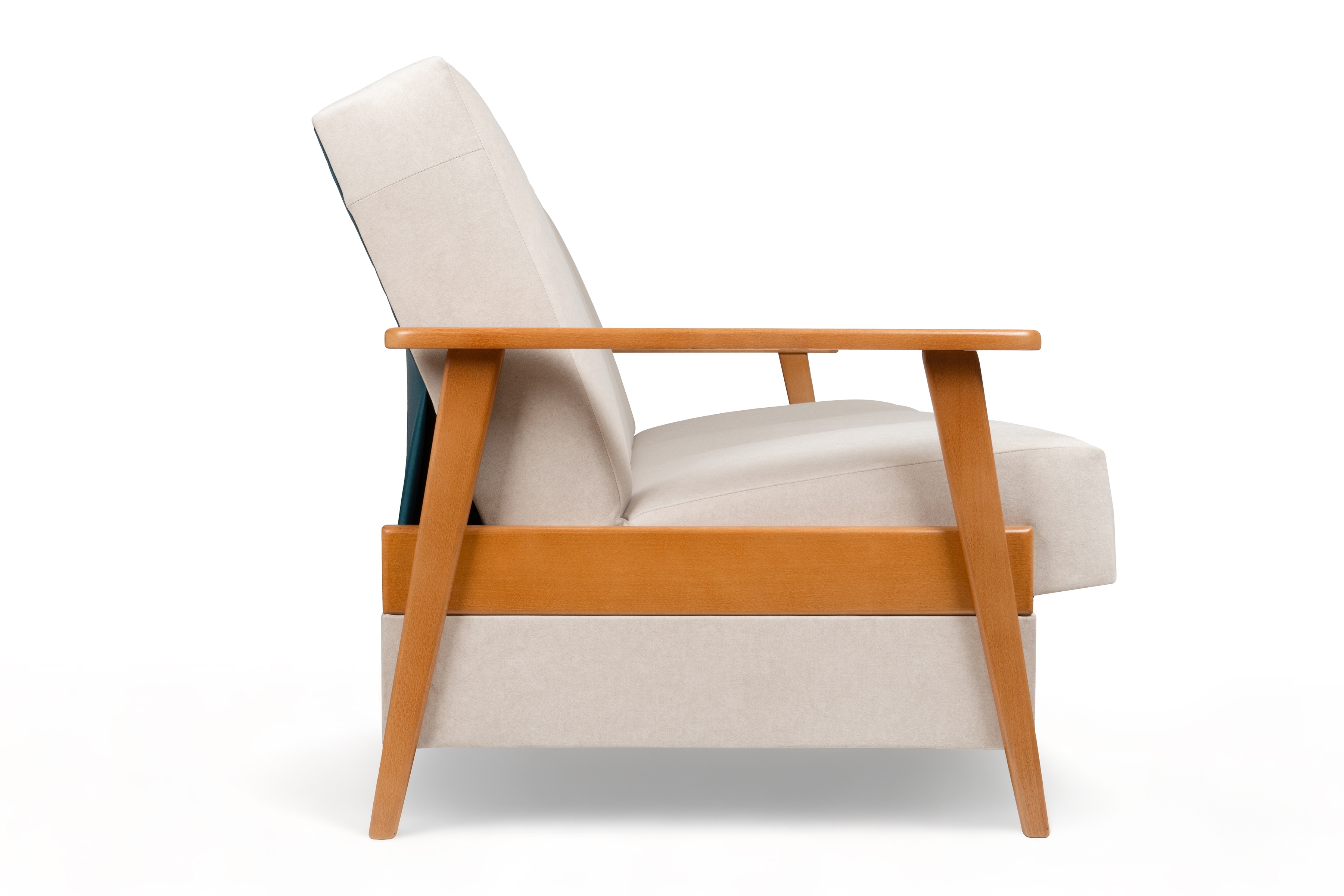 Rozkladacia trojpohovka PRL - béžový zamat Cloud 03 / jelša Pohovka rozkladana Klubowa PRL - béžový welwet ľahkočistiaci Cloud 03 / Boky Jelša