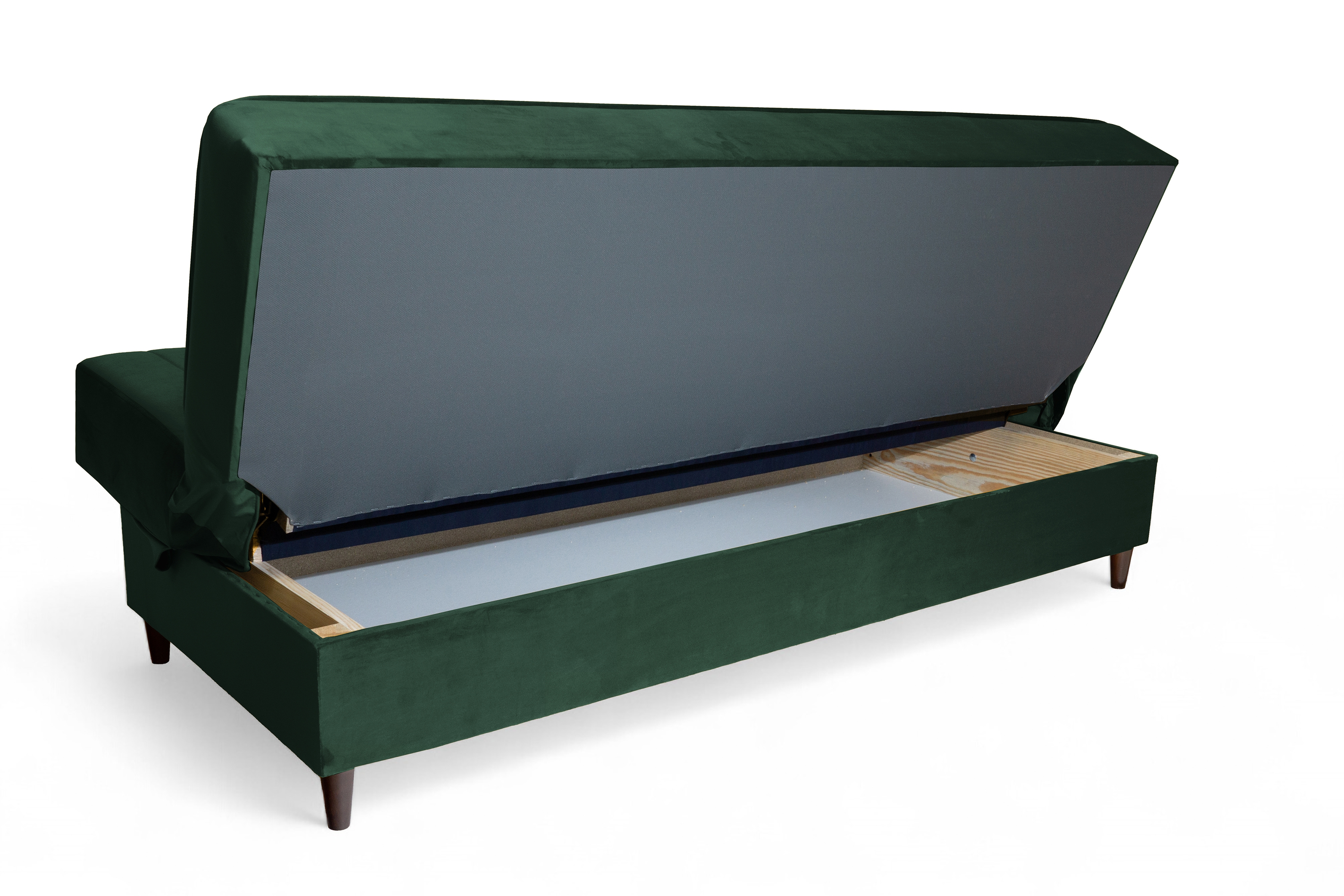 Rozkladacia pohovka Vigo s úložným priestorom – zelený zamat Kronos 14 Pohovka Vigo rozkladana S vnútorným úložným priestorom- Zelený velúr Kronos 14