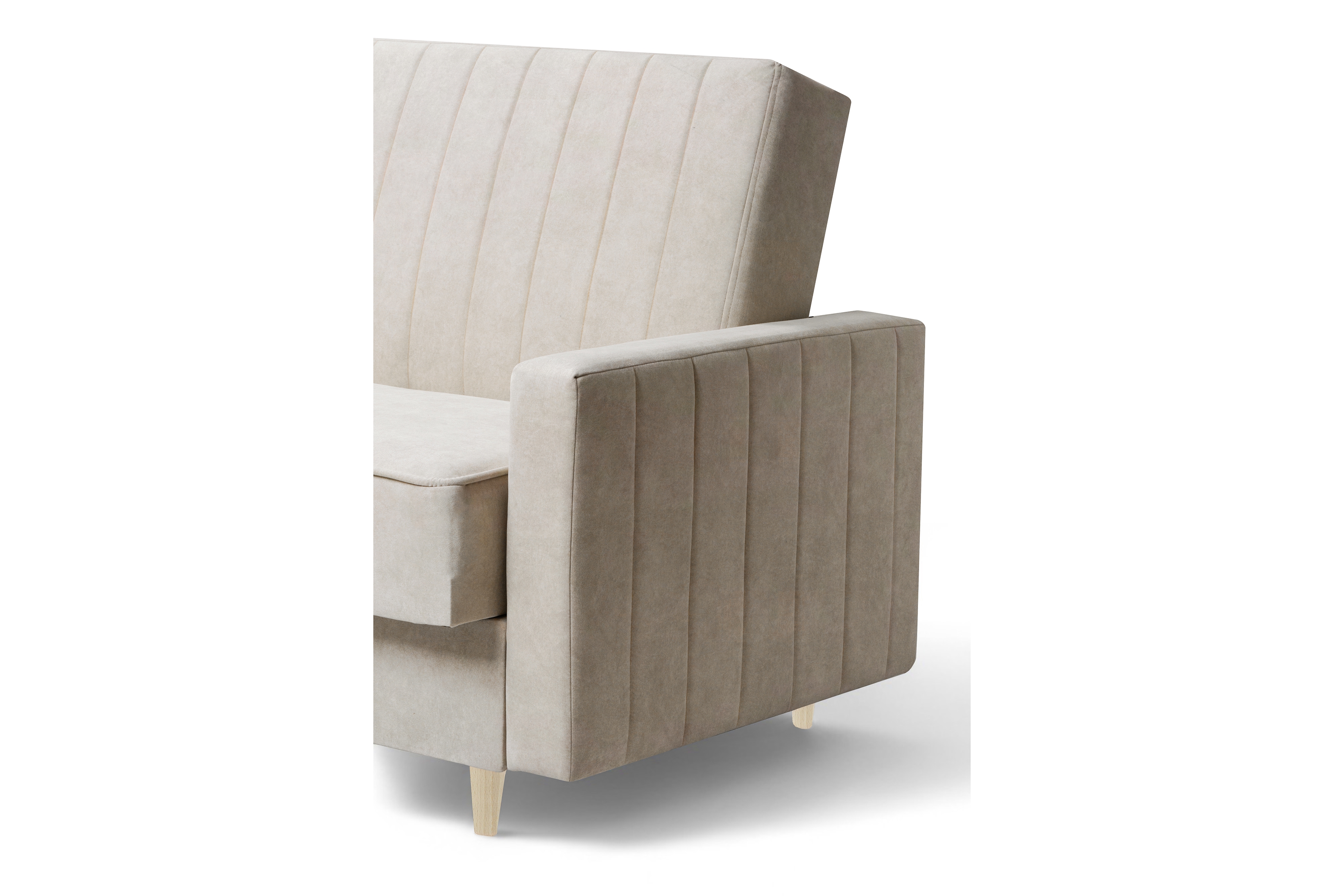 Rozkládací pohovka Wars - béžová Cloud 03 / nožky buk Pohovka Wars rozkládací - béžová welwet snadno čistitelný Cloud 03 / Nohy buk  