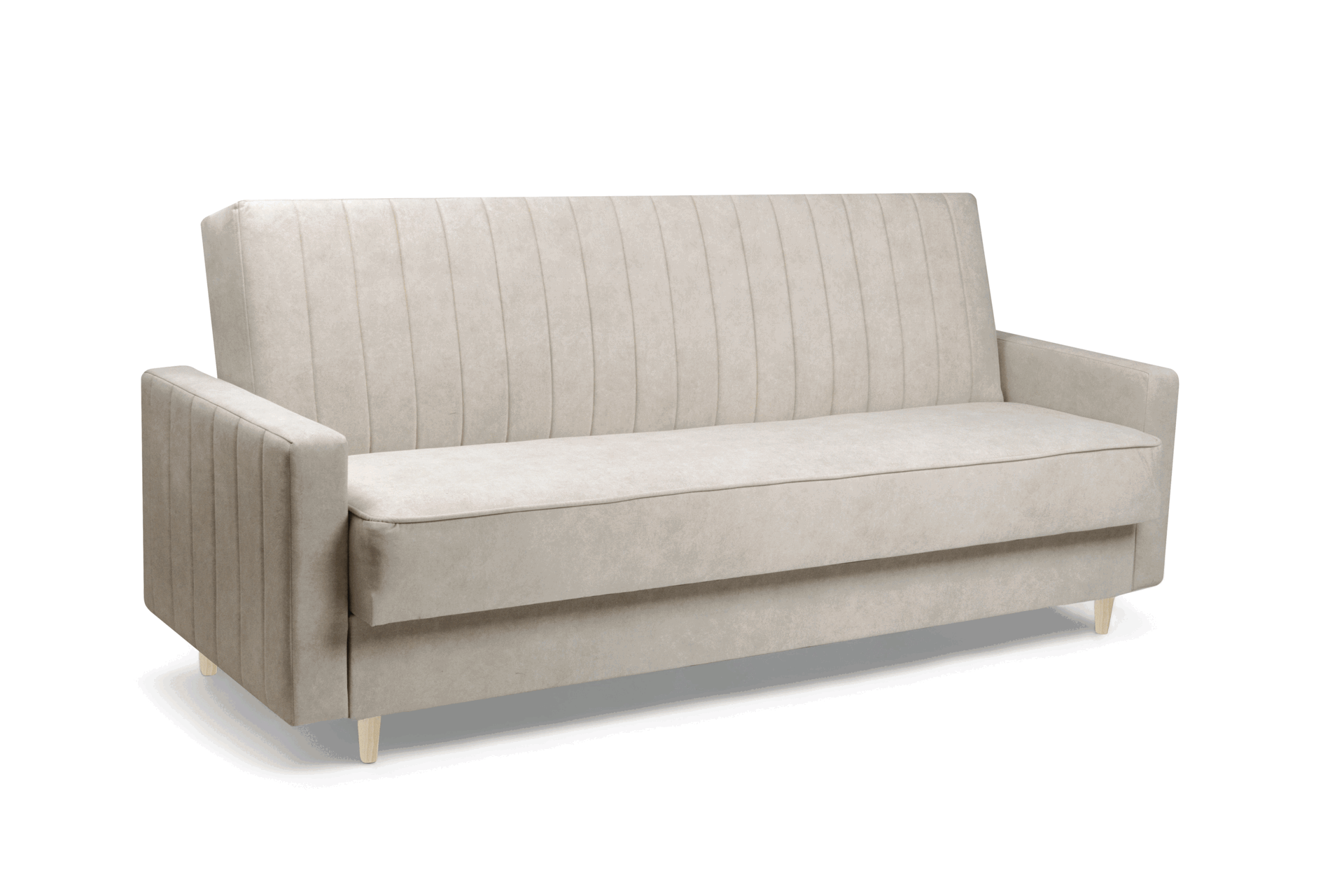 Rozkládací pohovka Wars - béžová Cloud 03 / nožky buk Pohovka Wars rozkládací - béžová welwet snadno čistitelný Cloud 03 / Nohy buk  