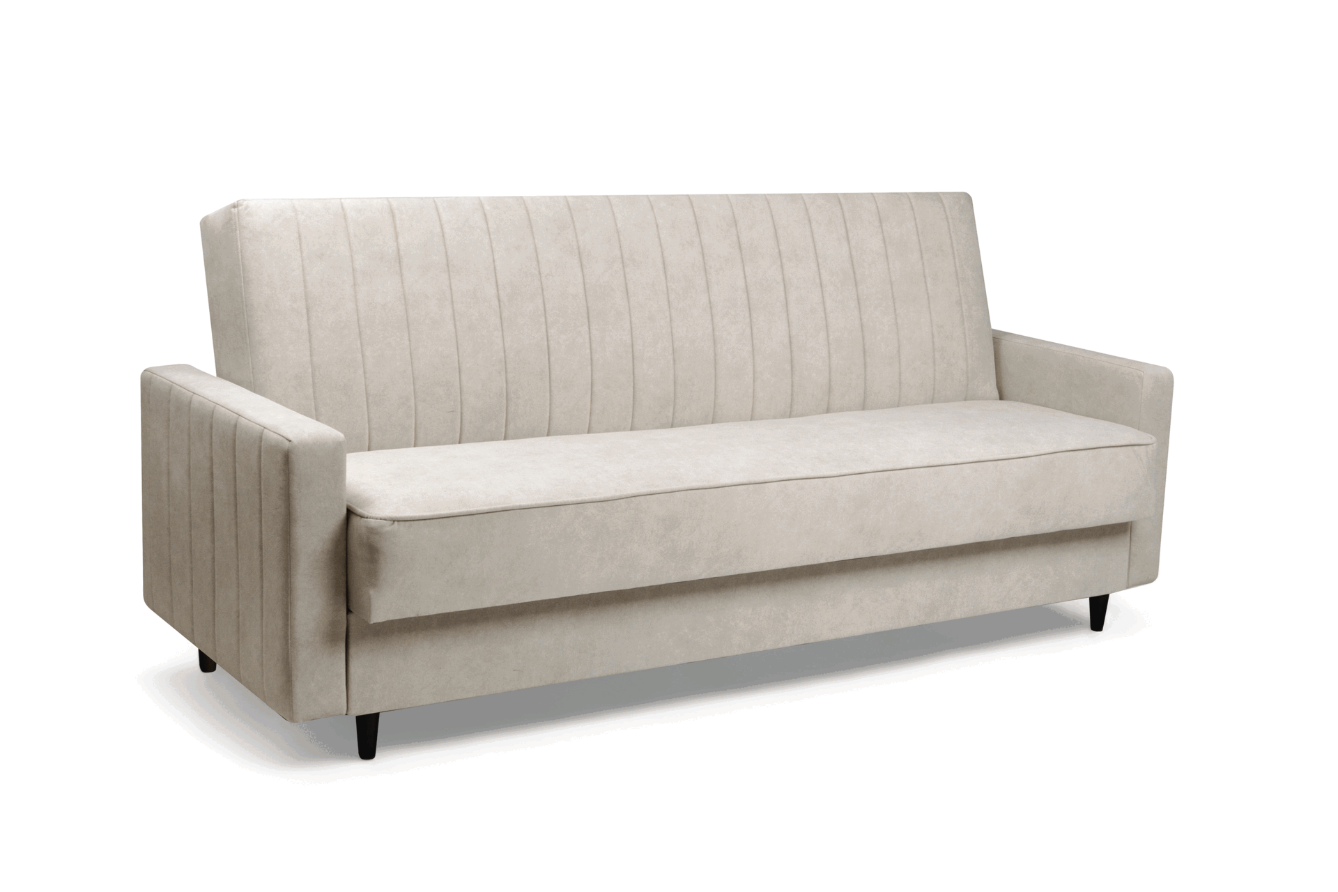 Rozkládací pohovka Wars - béžová Cloud 03 / nožky wenge Pohovka Wars rozkládací - béžová welwet snadno čistitelný Cloud 03 / Nohy wenge