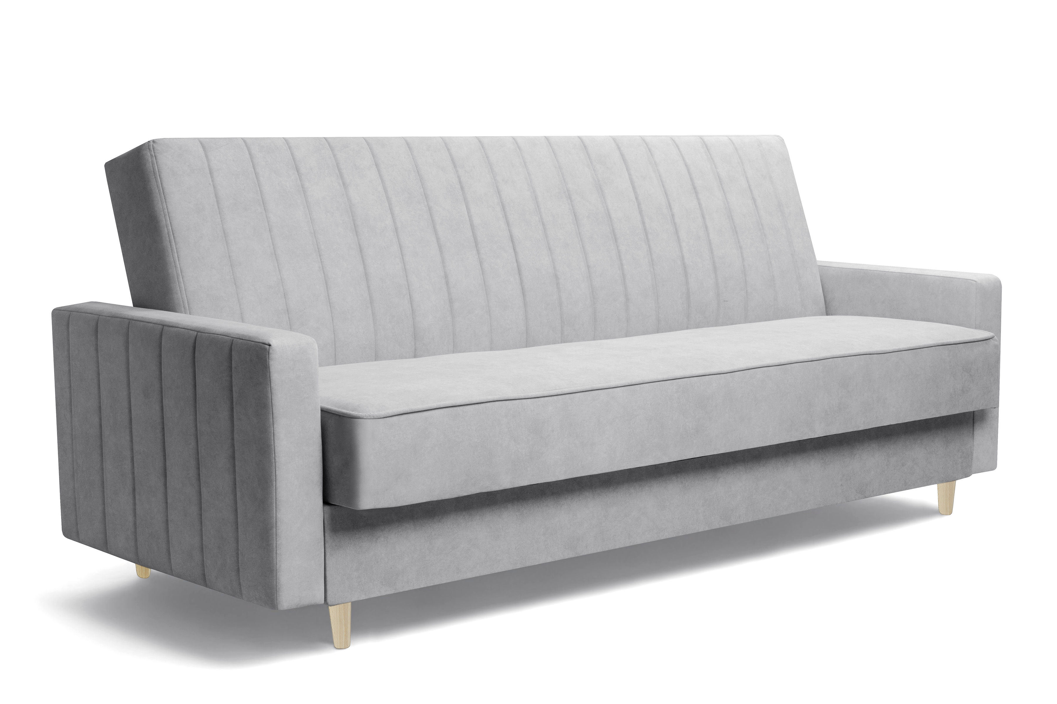 Rozkládací pohovka Wars - šedá Cloud 83 / nožky buk Pohovka Wars rozkládací - šedá welwet snadno čistitelný Cloud 83 / Nohy buk 