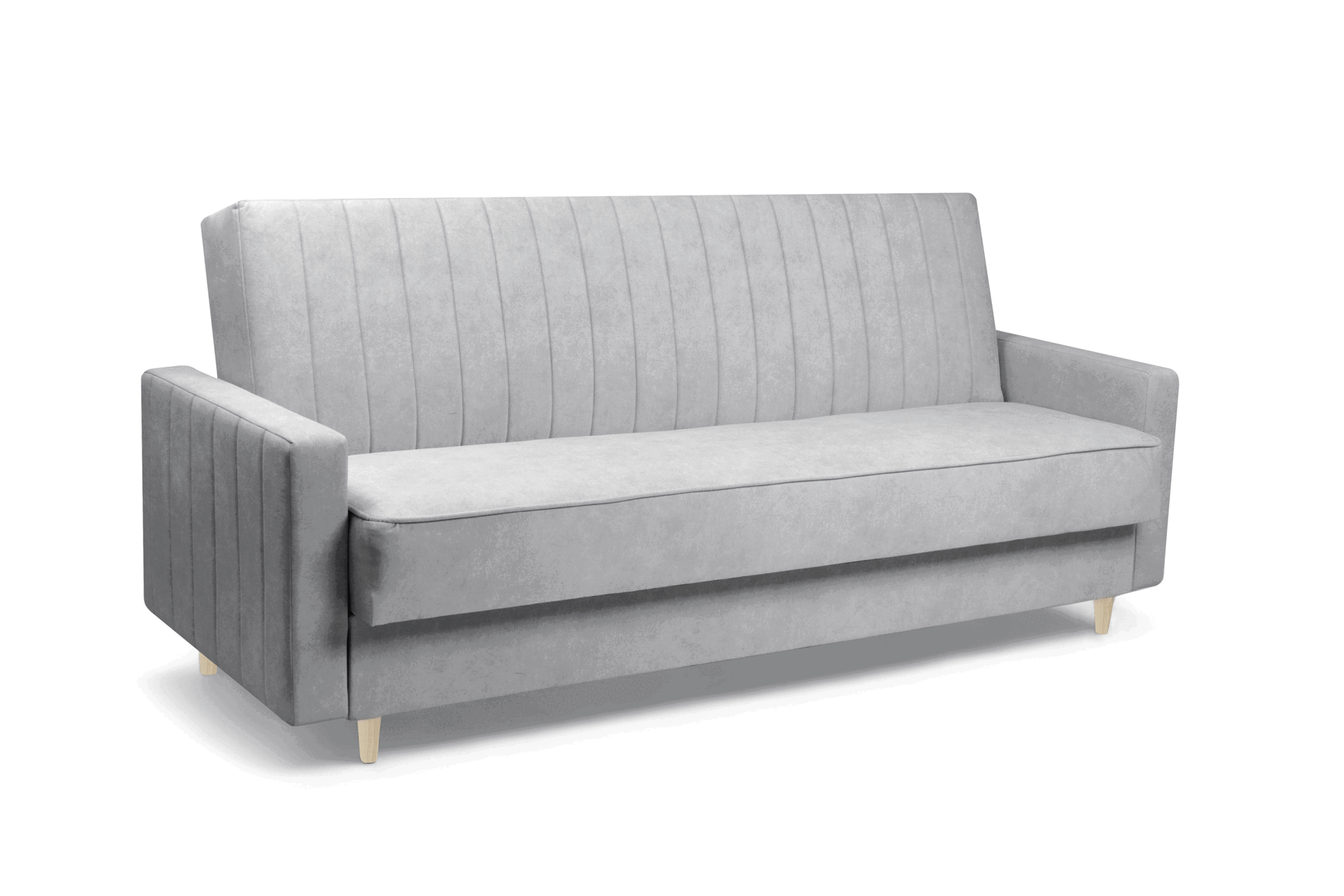 Rozkládací pohovka Wars - šedá Cloud 83 / nožky buk Pohovka Wars rozkládací - šedá welwet snadno čistitelný Cloud 83 / Nohy buk 