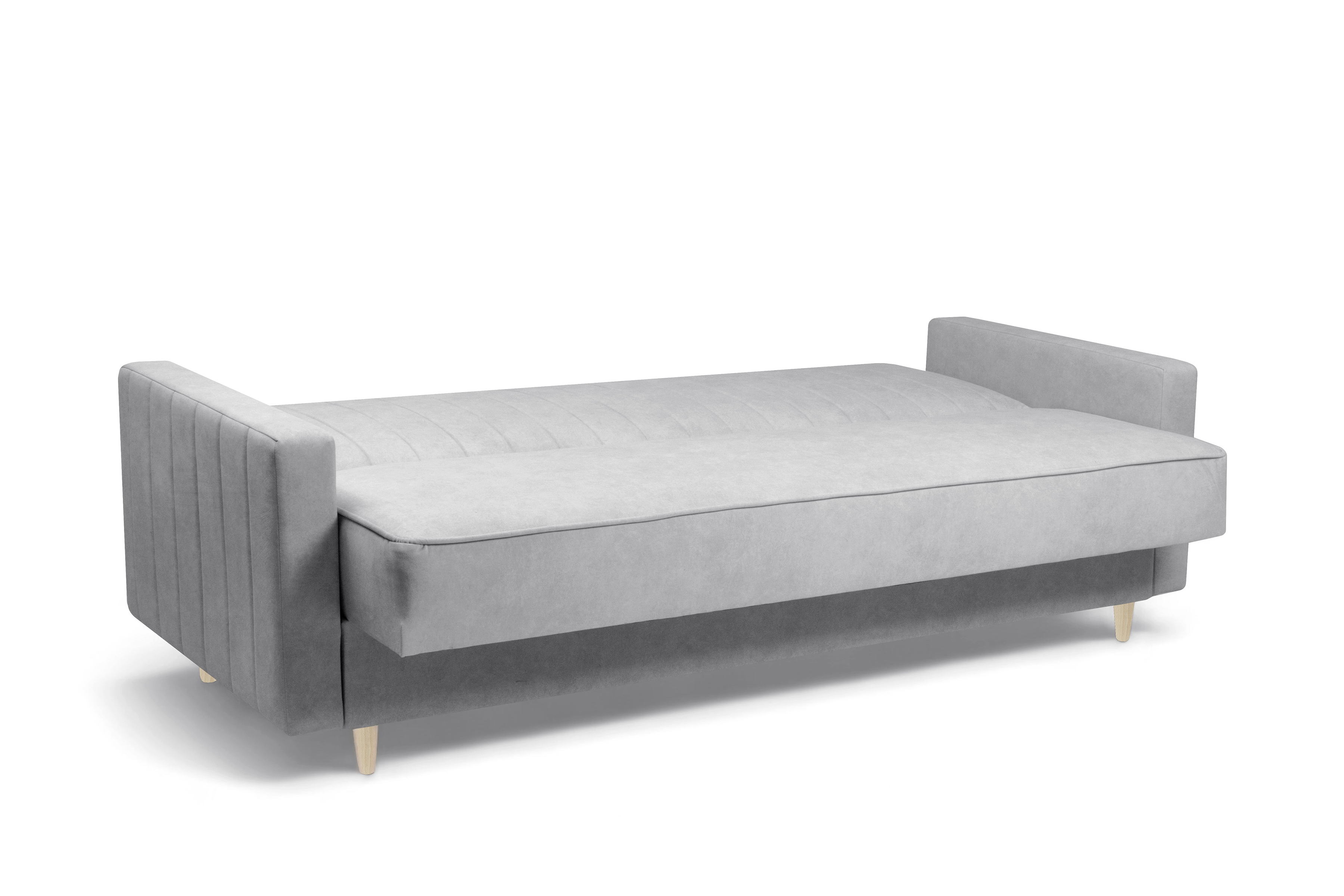 Rozkládací pohovka Wars - šedá Cloud 83 / nožky buk Pohovka Wars rozkládací - šedá welwet snadno čistitelný Cloud 83 / Nohy buk 