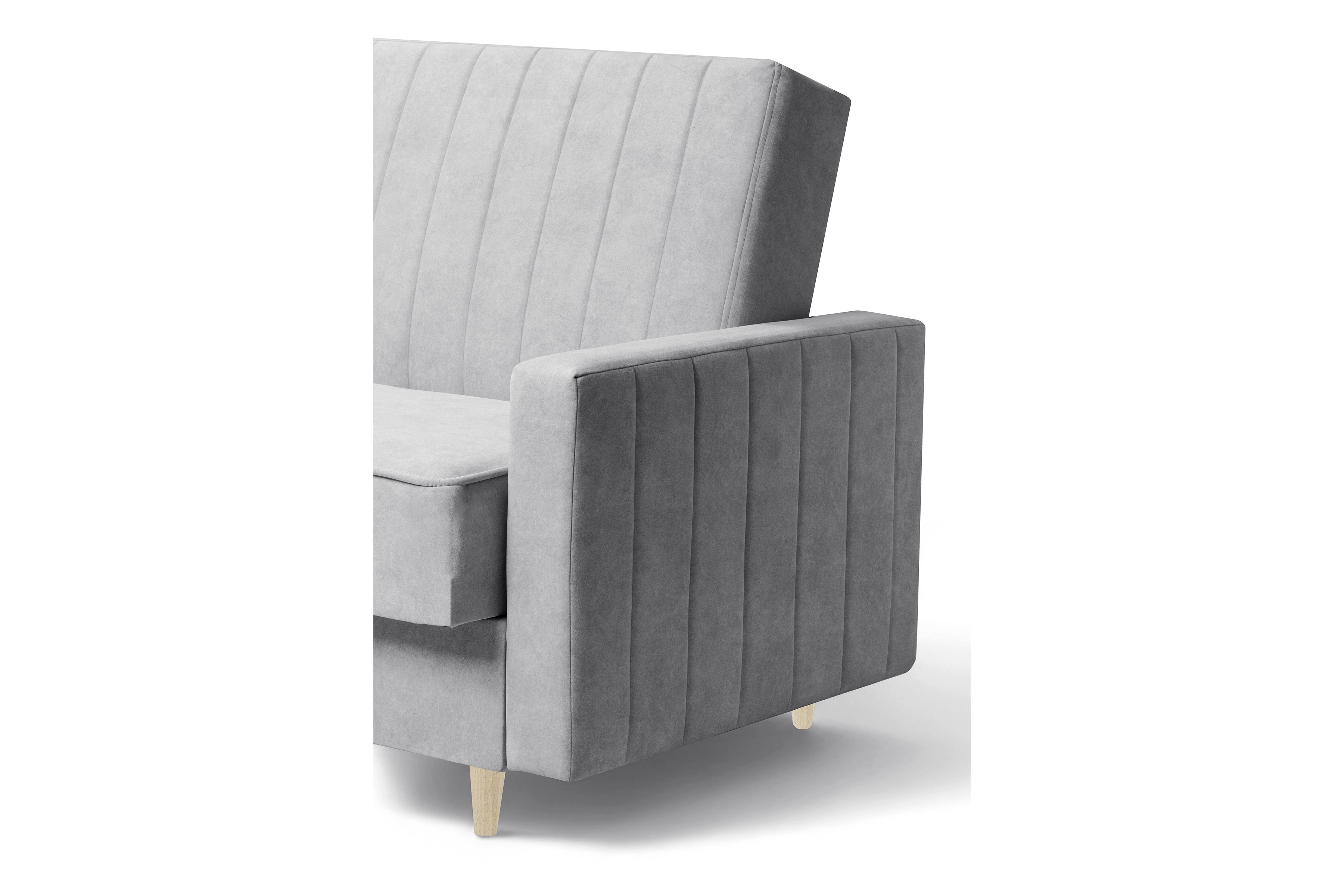 Rozkládací pohovka Wars - šedá Cloud 83 / nožky buk Pohovka Wars rozkládací - šedá welwet snadno čistitelný Cloud 83 / Nohy buk 