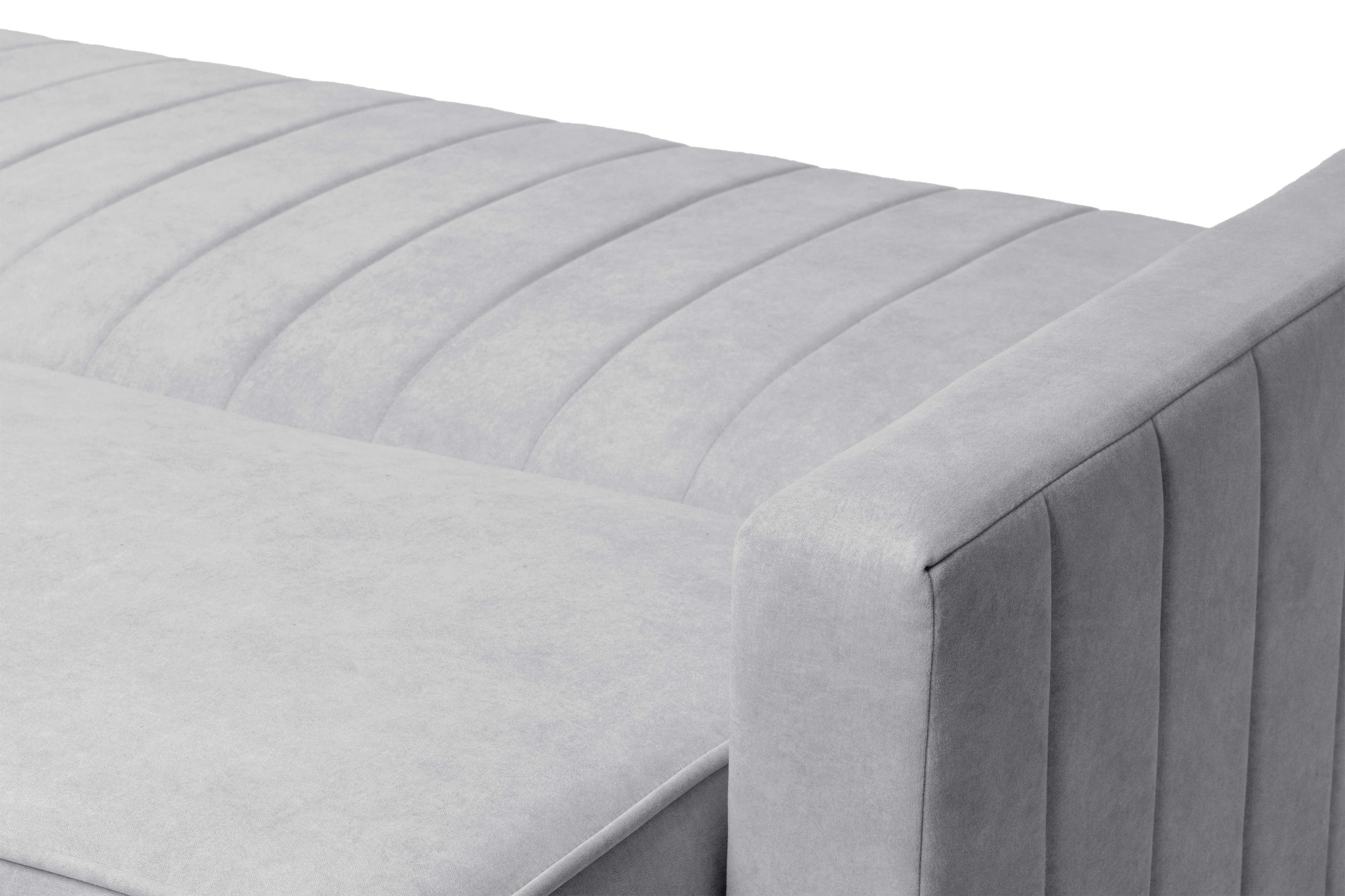 Rozkládací pohovka Wars - šedá Cloud 83 / nožky wenge Pohovka Wars rozkládací - šedá welwet snadno čistitelný Cloud 83 / Nohy wenge