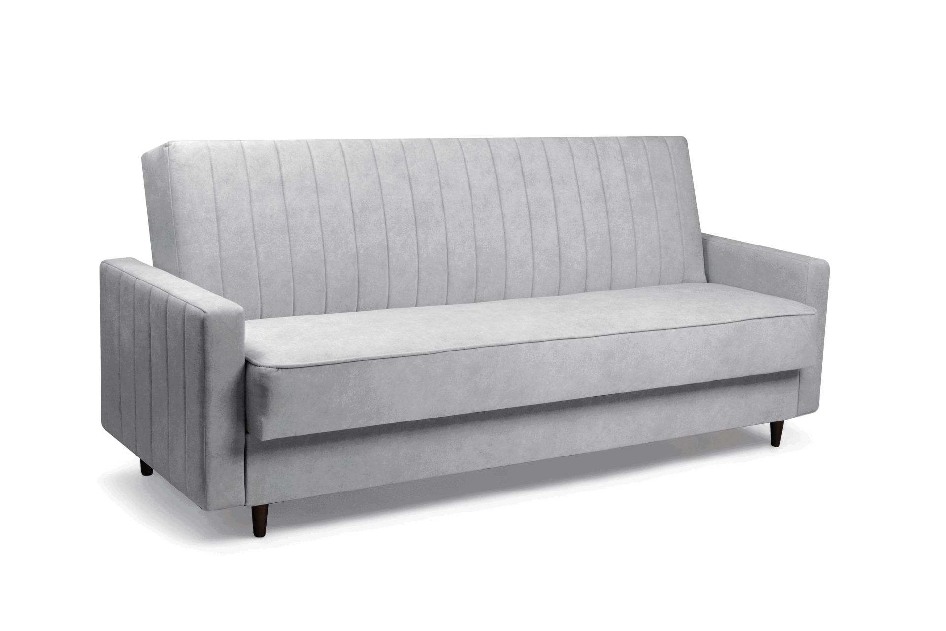 Rozkládací pohovka Wars - šedá Cloud 83 / nožky wenge Pohovka Wars rozkládací - šedá welwet snadno čistitelný Cloud 83 / Nohy wenge