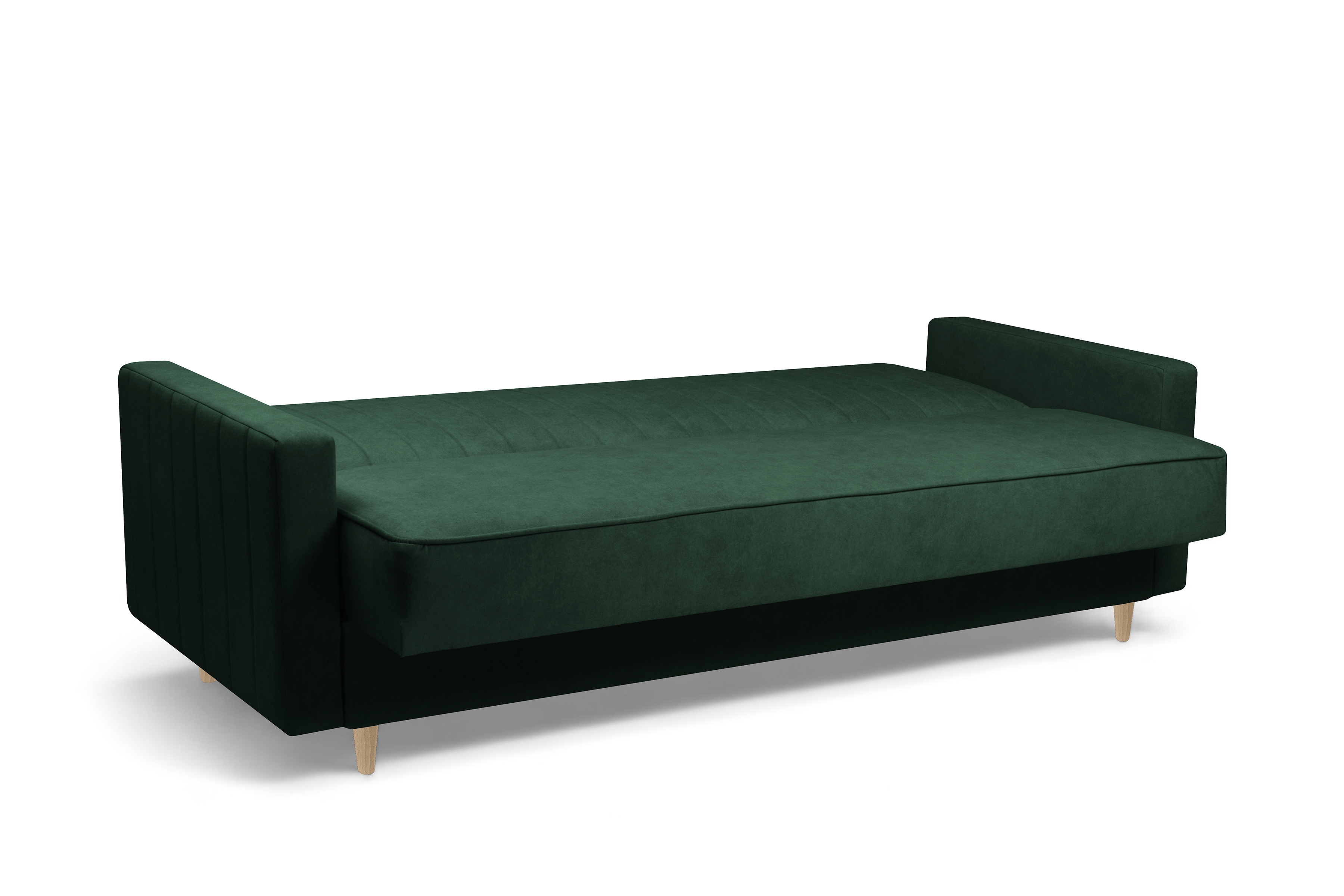 Rozkládací pohovka Wars - zelený samet Kronos 14 / nožky buk Pohovka Wars rozkládací - zelená samet Kronos 14 / buk 