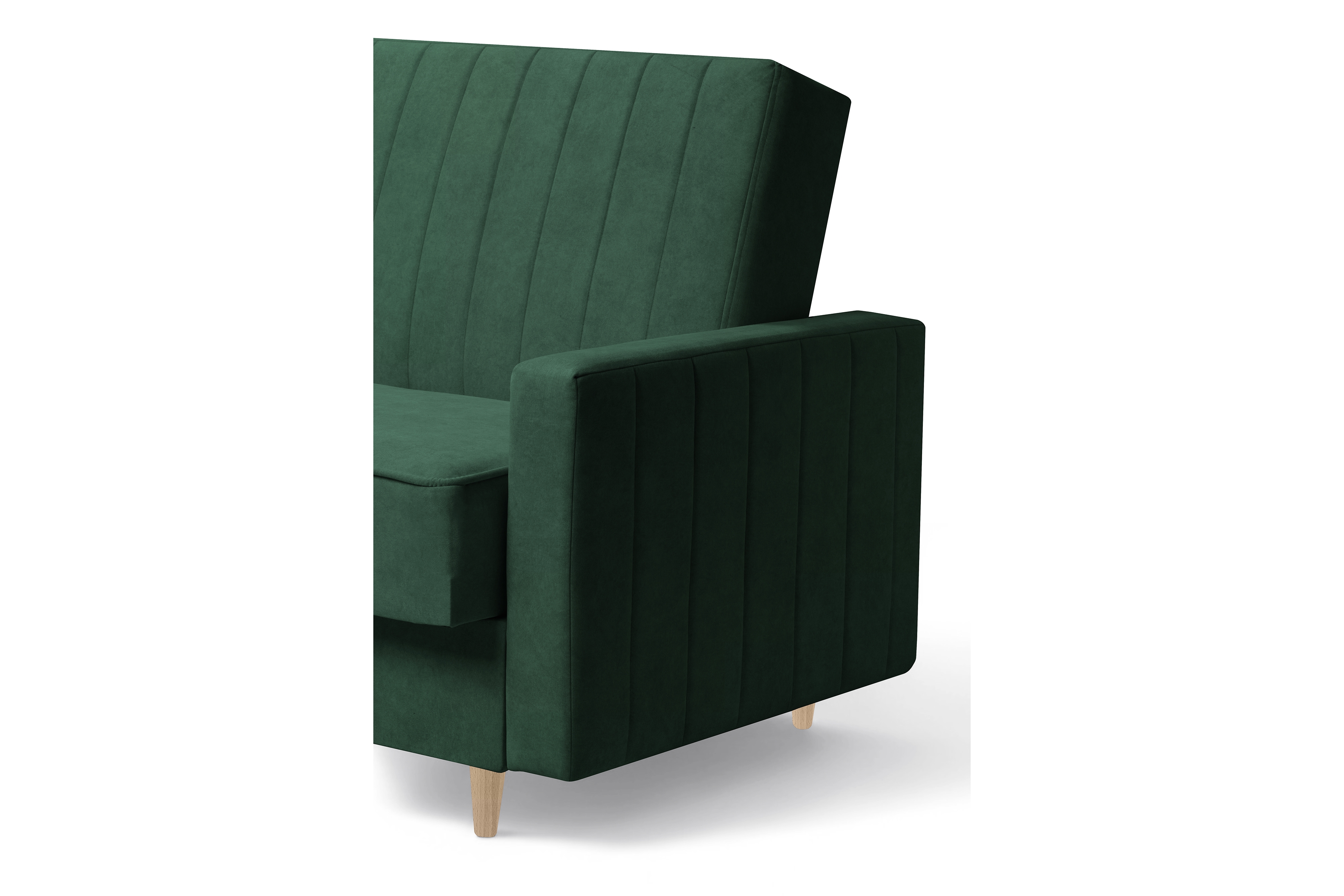 Rozkládací pohovka Wars - zelený samet Kronos 14 / nožky buk Pohovka Wars rozkládací - zelená samet Kronos 14 / buk 