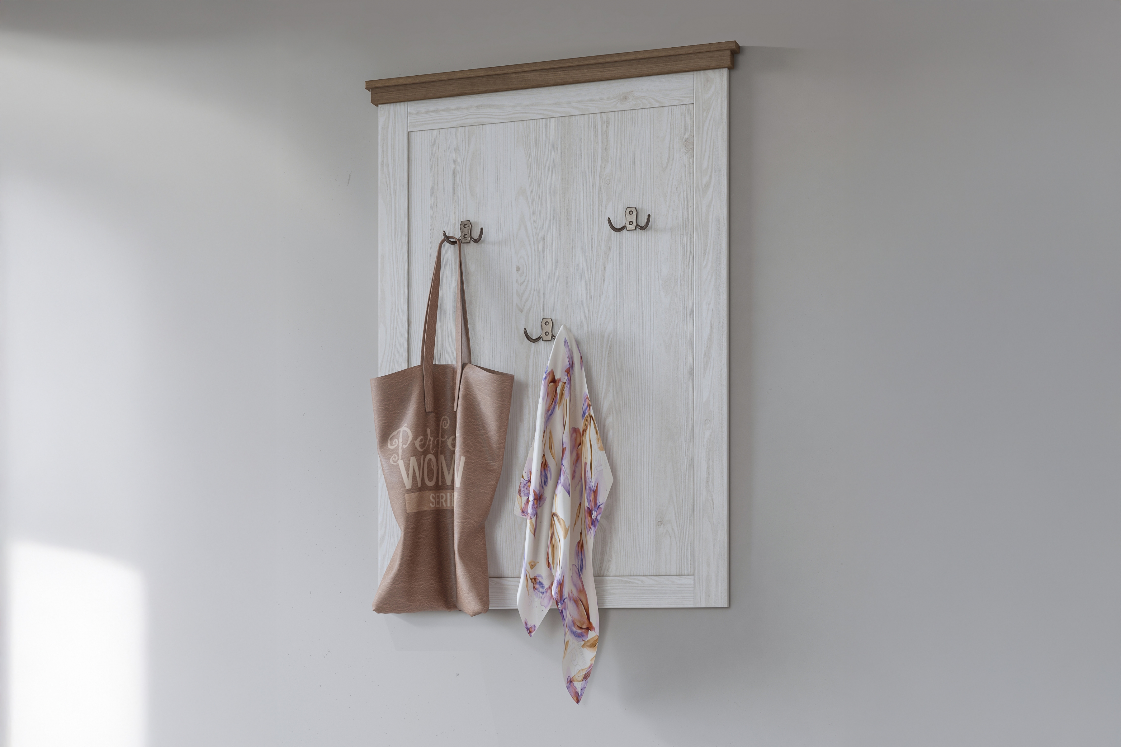 Vešiak do predsiene Evora 89 - 71 cm - abisko ash / Dub Lefkas Vešiak do predsienie Evora 89 - 71 cm - abisko ash / Dub Lefkas