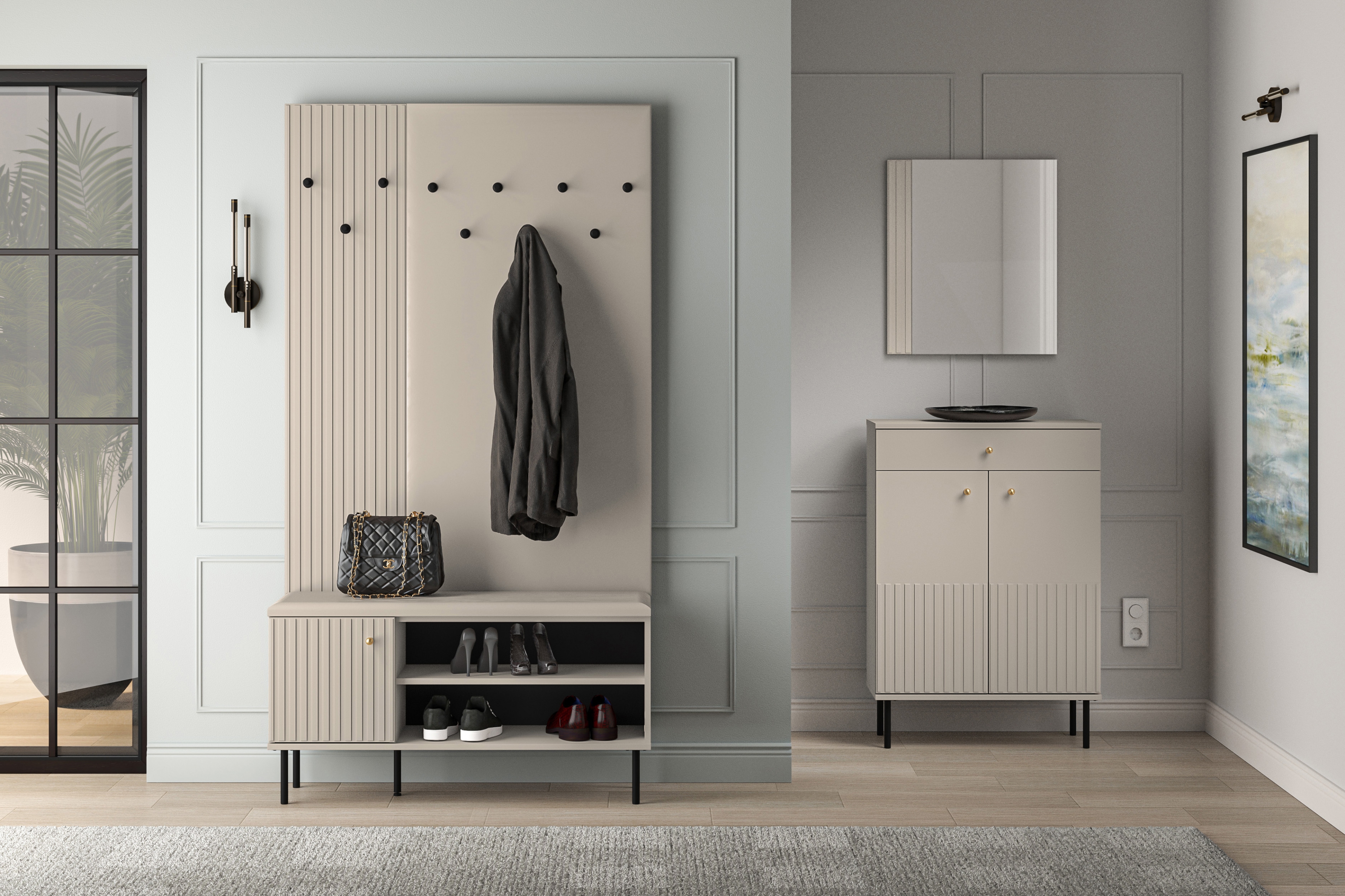 Předsíňový věšák Jamuzi 34 cm - kašmír Věšák do předsíně Jamuzi 17 - 34 cm - kašmír