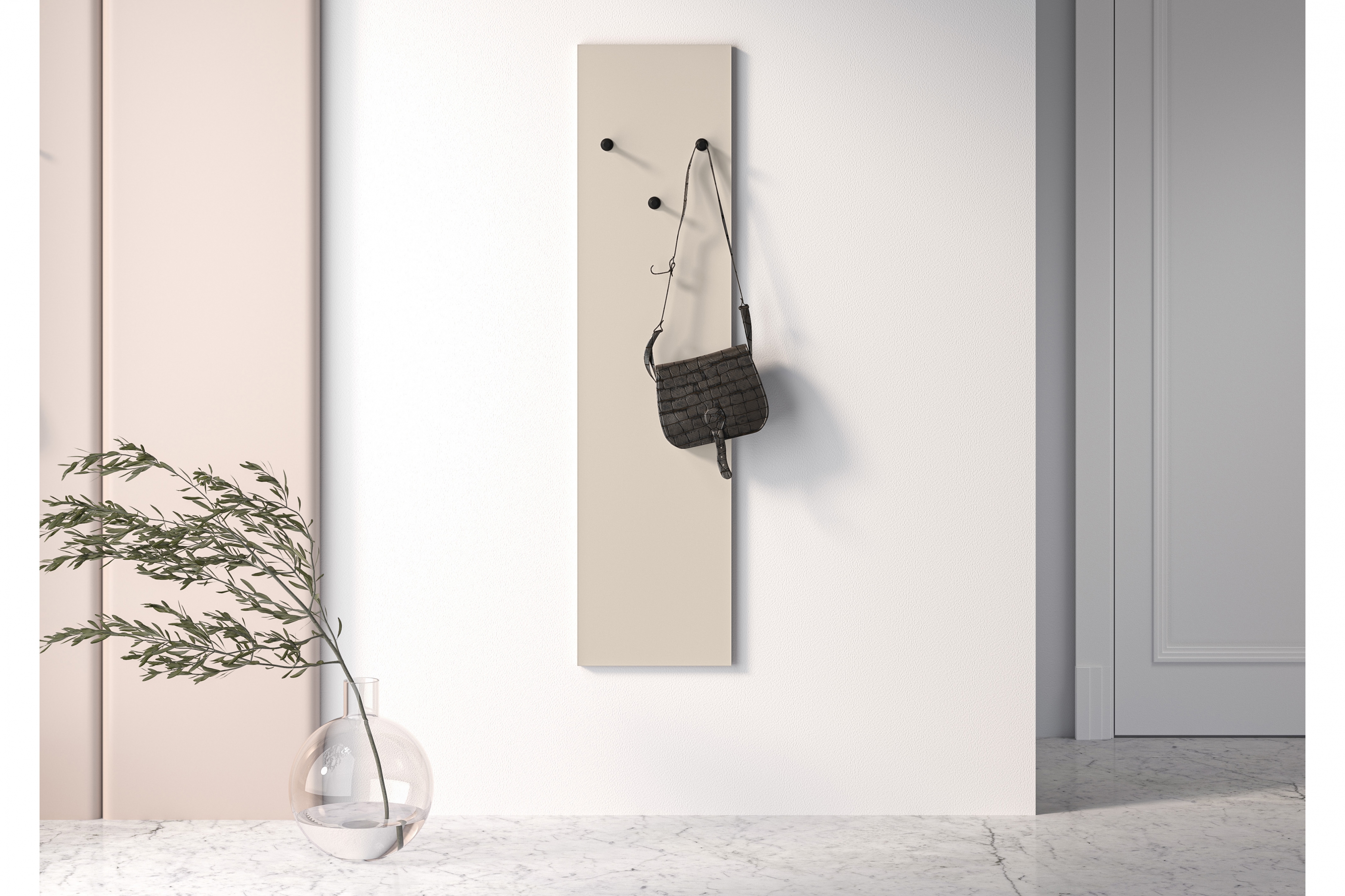 Vešiak do chodby Jamuzi 34x137 cm - kašmírová  Vešiak do predsienie Jamuzi 18 - 34 cm - kašmír