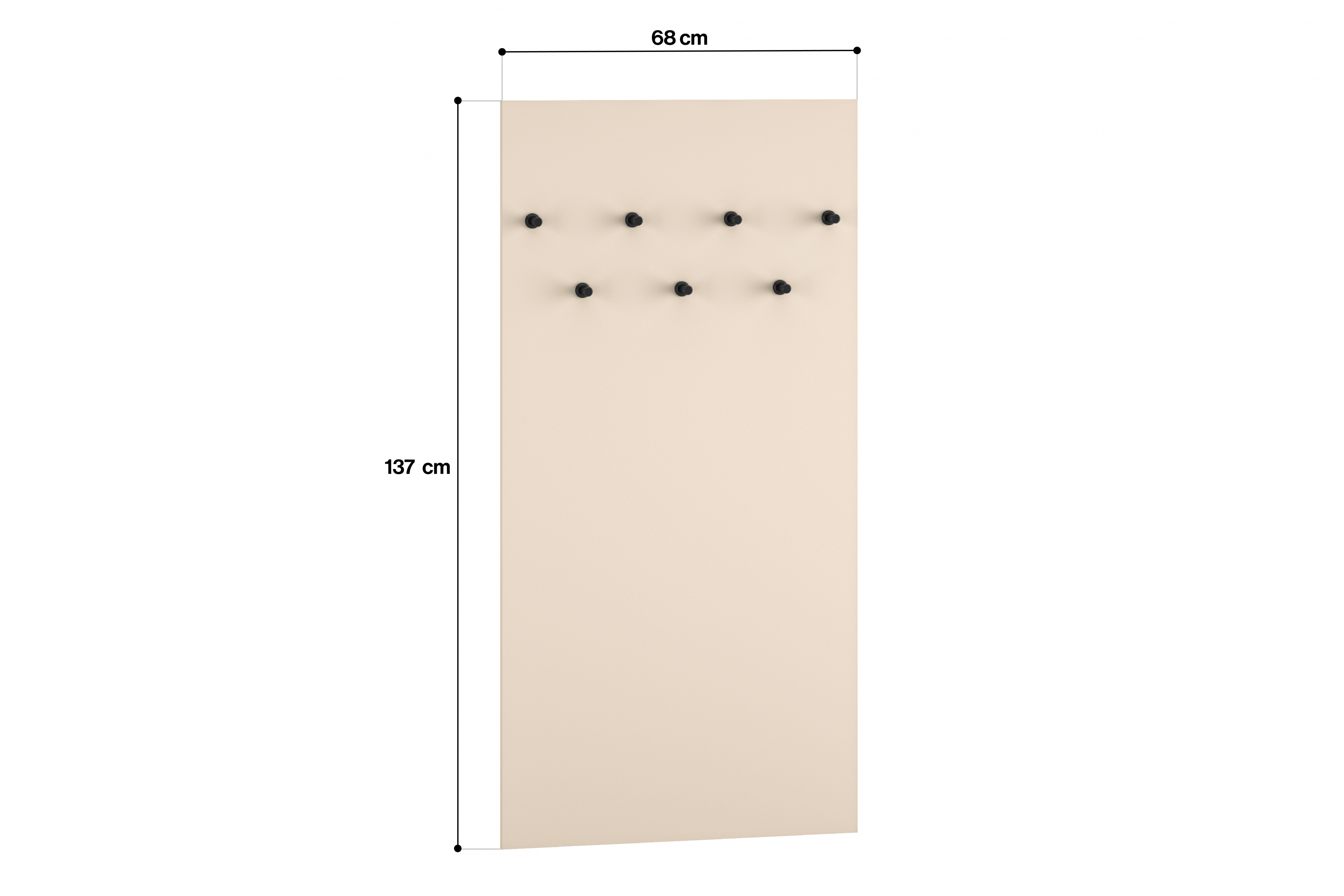 Předsíňový věšák Jamuzi 68 cm - kašmír Věšák do předsíně Jamuzi 19 - 68 cm - kašmír
