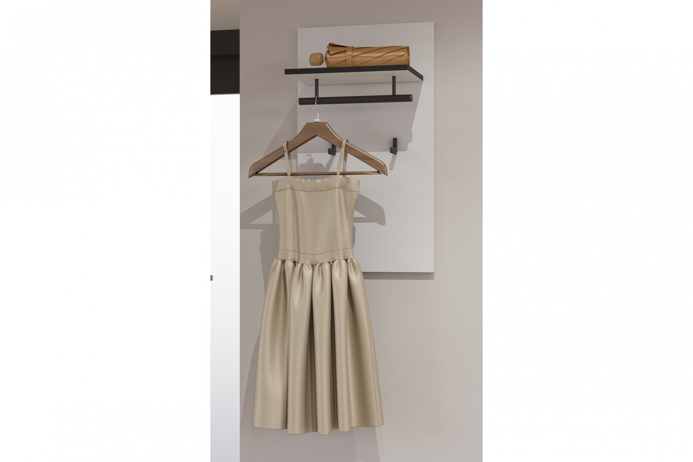 Vešiak Cross 40 cm - biela / čierna Vešiak Gramon 40 cm - biela / čierny