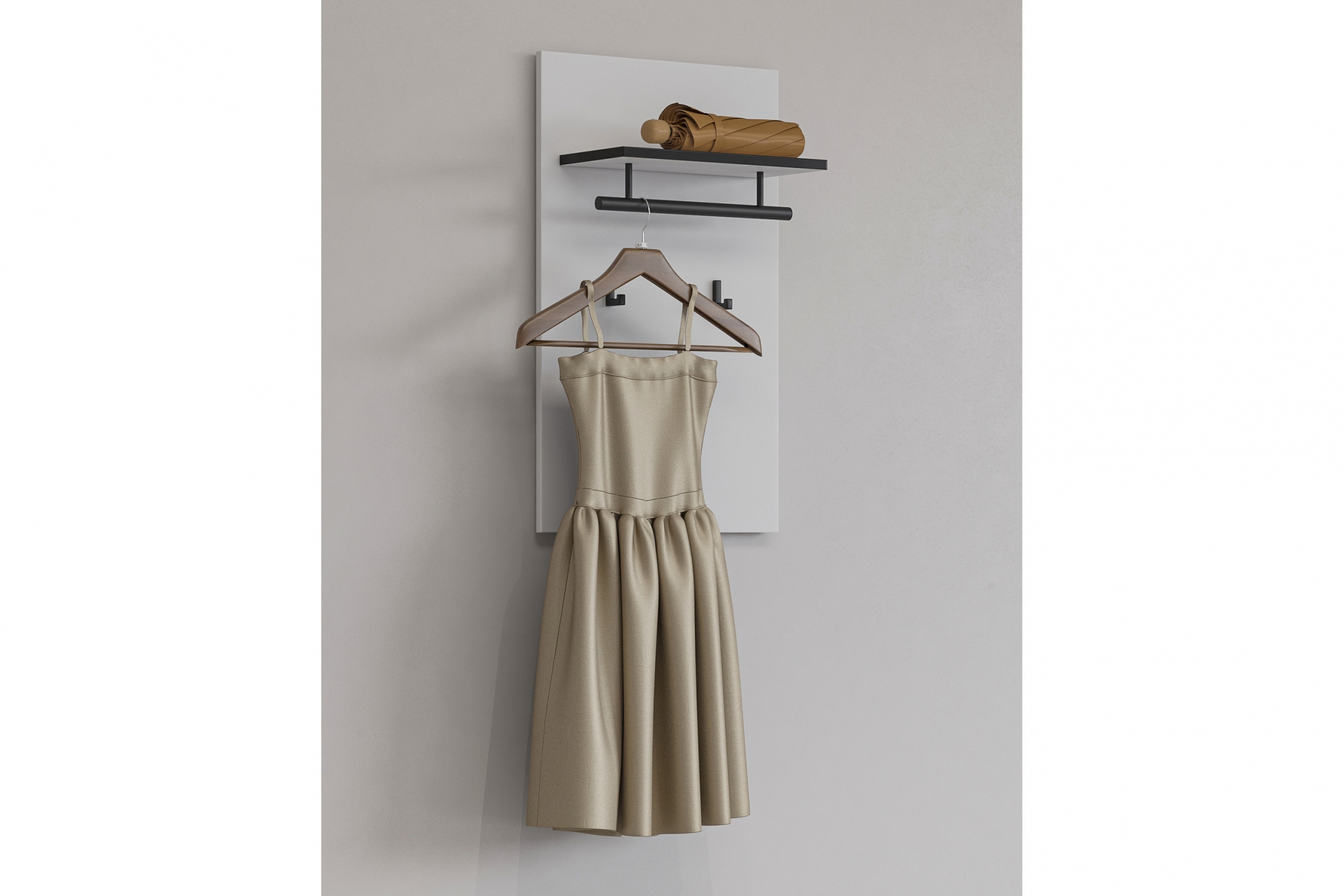 Vešiak Cross 40 cm - biela / čierna Vešiak Gramon 40 cm - biela / čierny