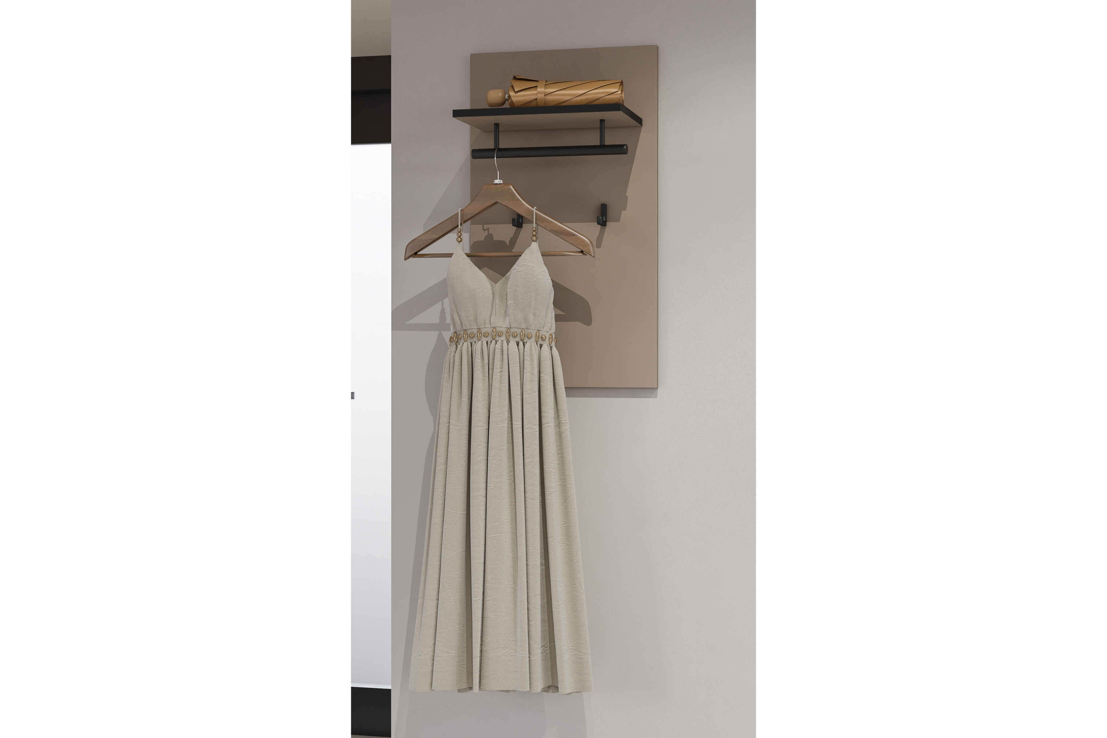 Vešiak Cross 40 cm - kašmírová / čierna Vešiak Gramon 40 cm - kašmír / Čierny