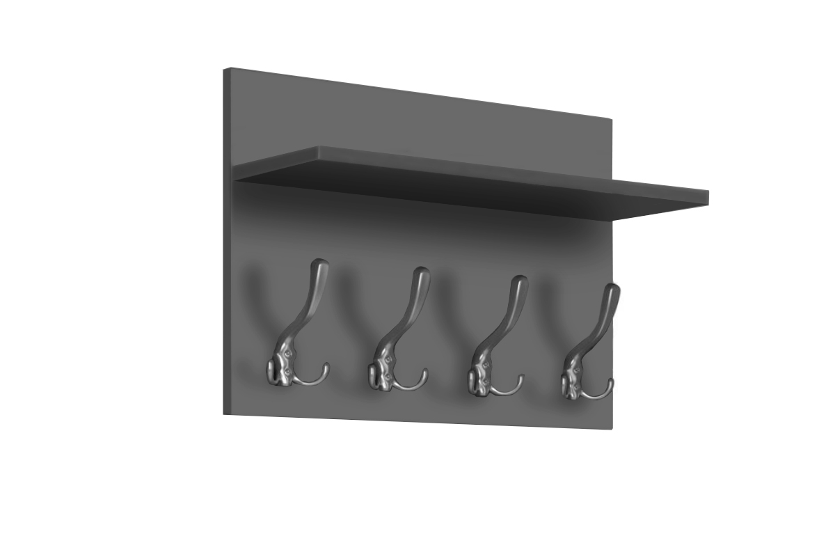 Vešiak na oblečenie Keri 7 šedý Vešiak 