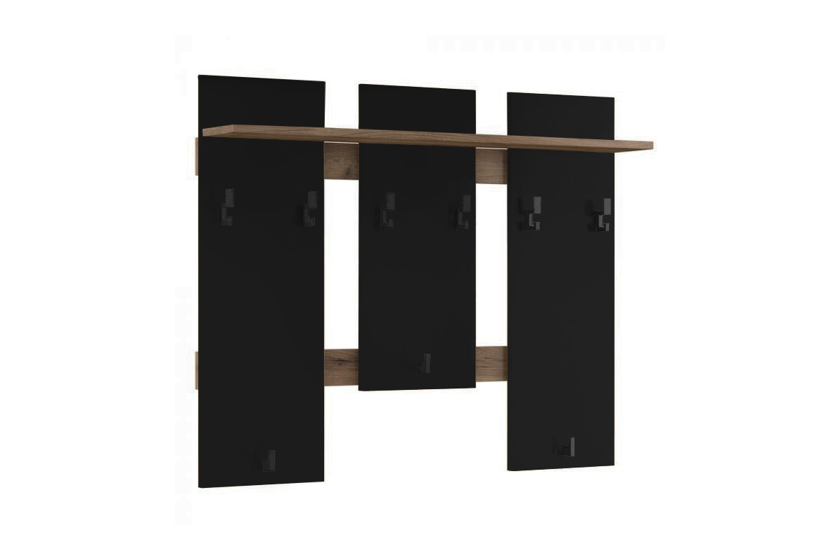 Vešiak na oblečenie Keri 11 Vešiak z Čiernyymi haczykami 