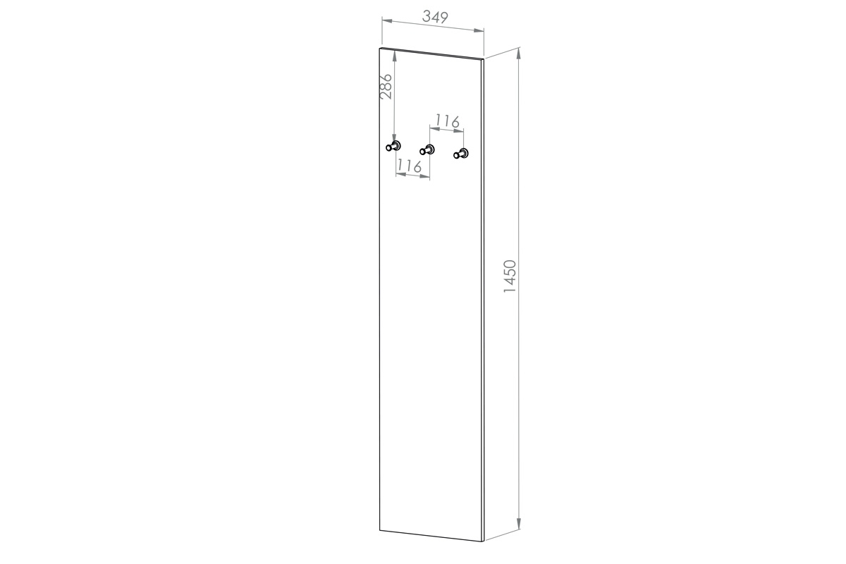 Věšák Klarso 07 Rozměry nábytku