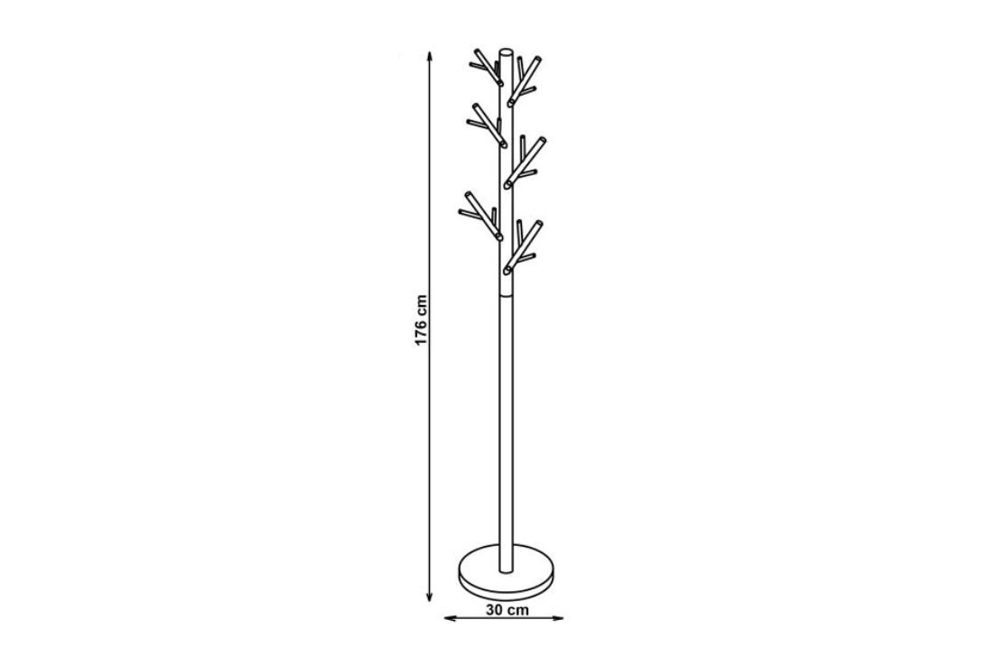 Nástěnný věšák W33 - černý Věšák stojacy W33 - černá