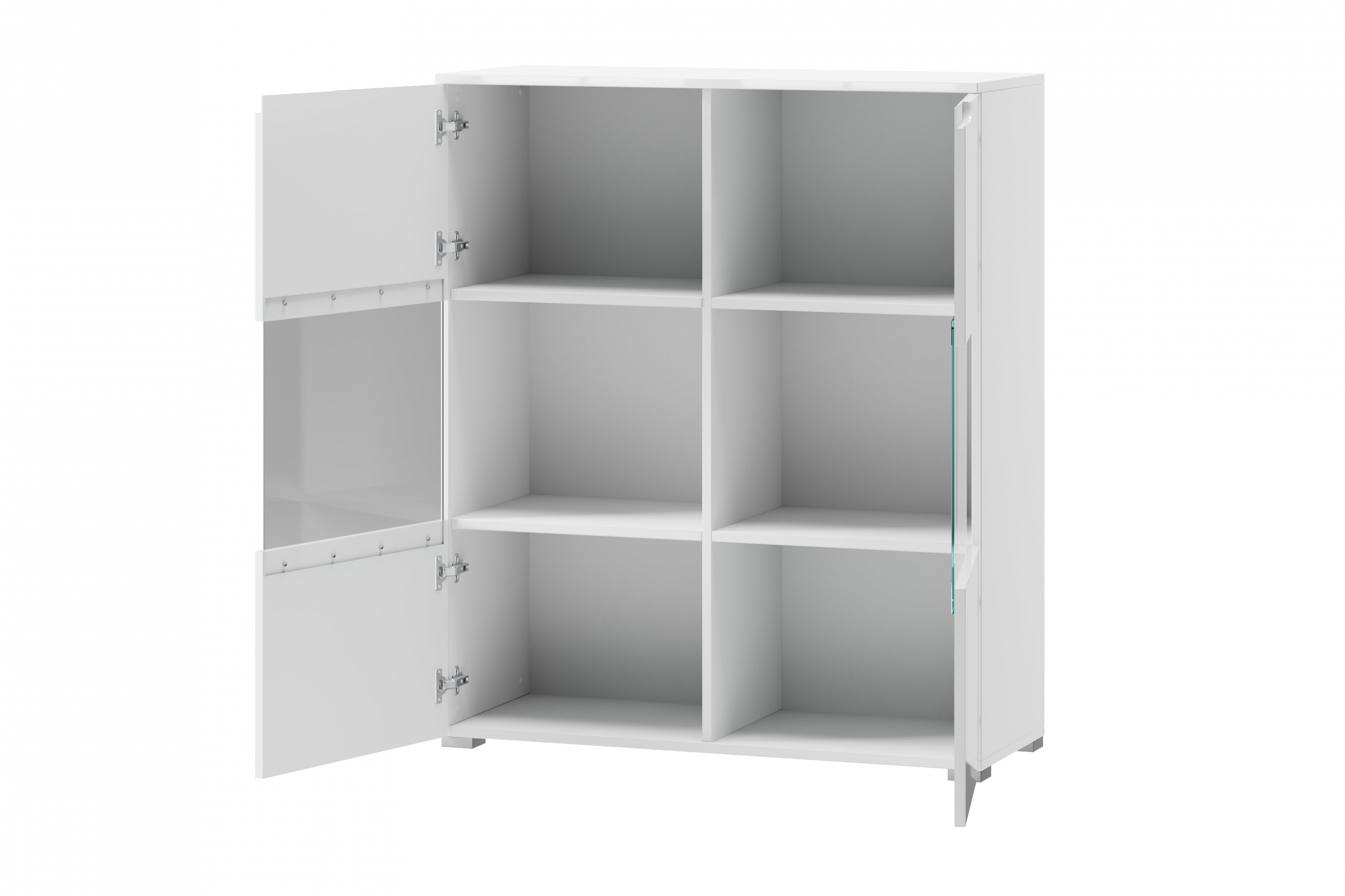 Vitrína Alwa 27 biely lesk - akcia Vitrína Alwa 27 100 cm - biely lesk