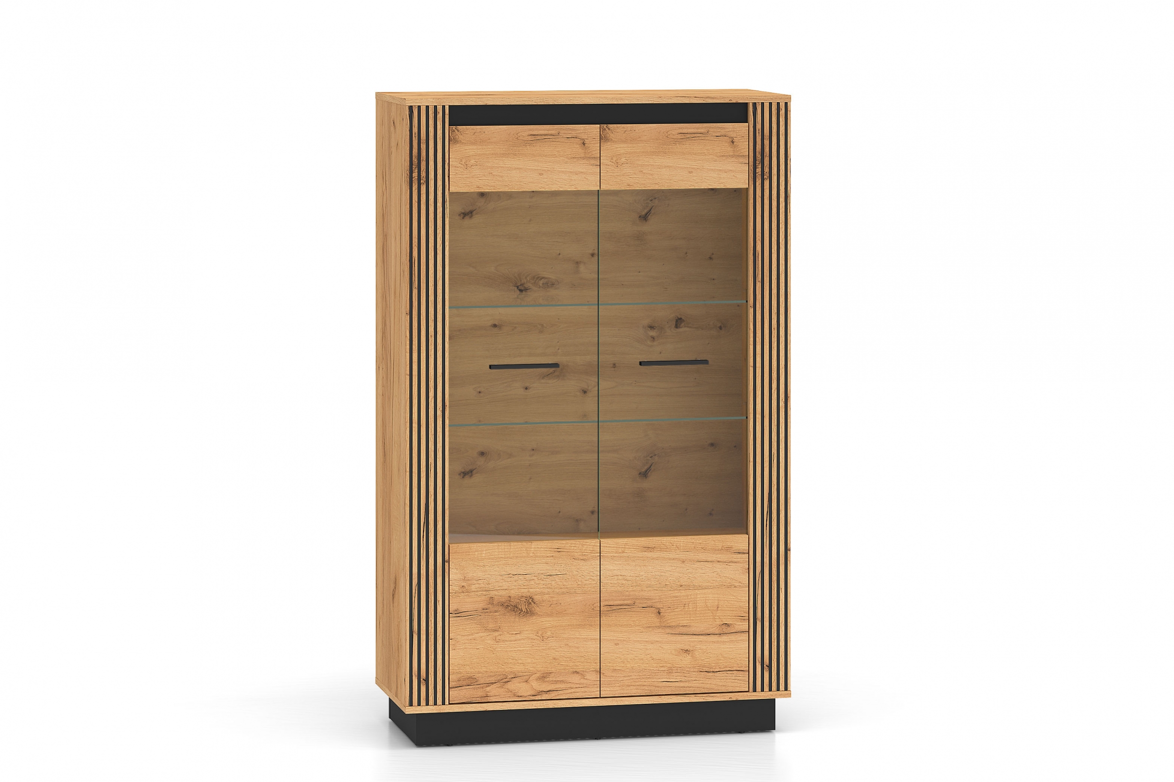 Vitrína Clawi 92 cm - dub craft zlatý / černá Vitrína Clawi 05 - 92 cm - dub craft zlatá / černá