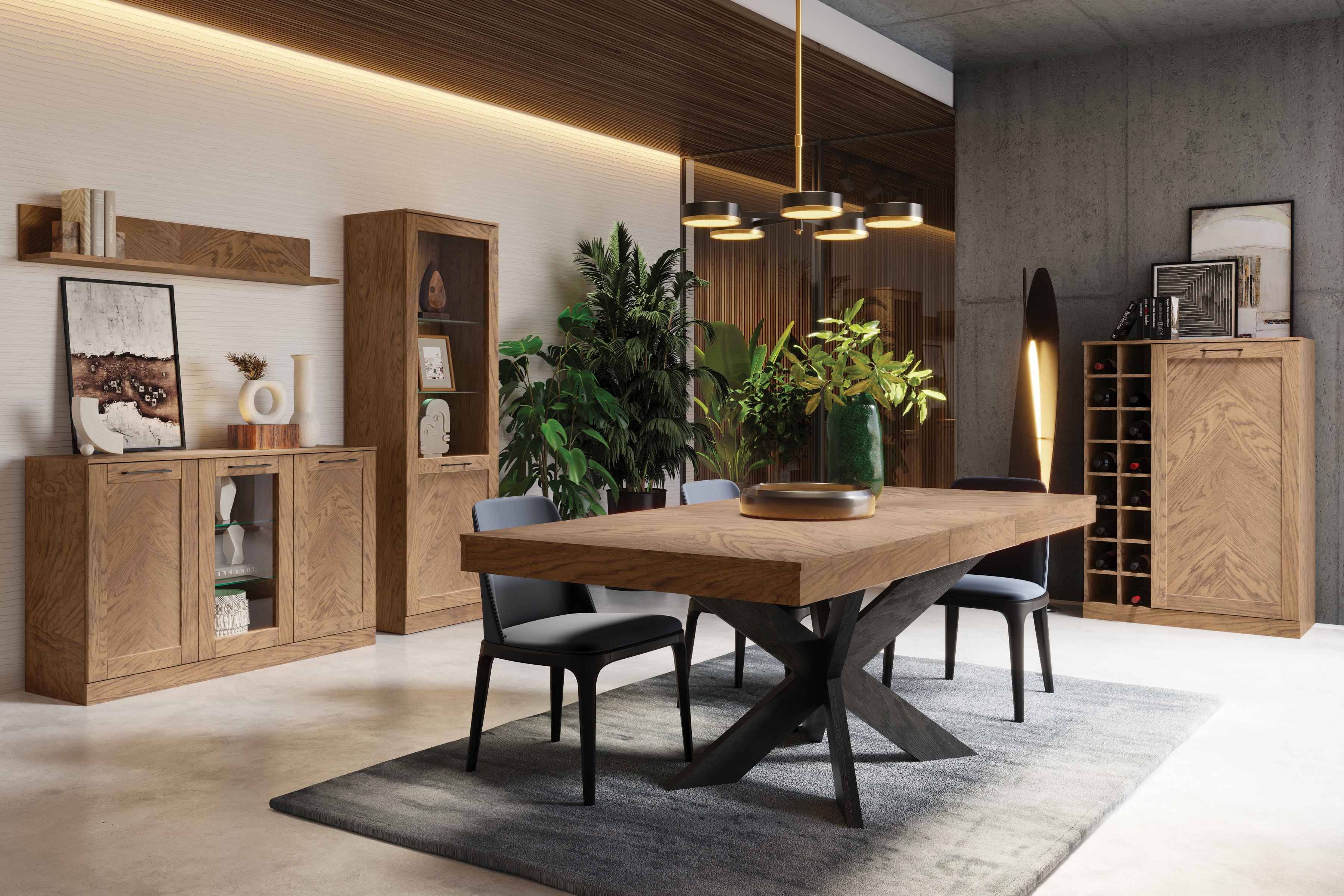 Vitrína Cozy 10 s osvetlením 65 cm - Dub rustical Vitrína Cozy 10 s osvetlením 65 cm - Dub rustical 