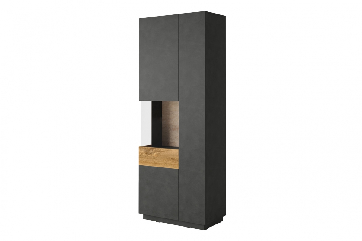 Vitrína dvojdverová ľavá Silke 12 - matera / Dub wotan Vitrína dvojdverová ľavá Silke 12 - matera / Dub wotan