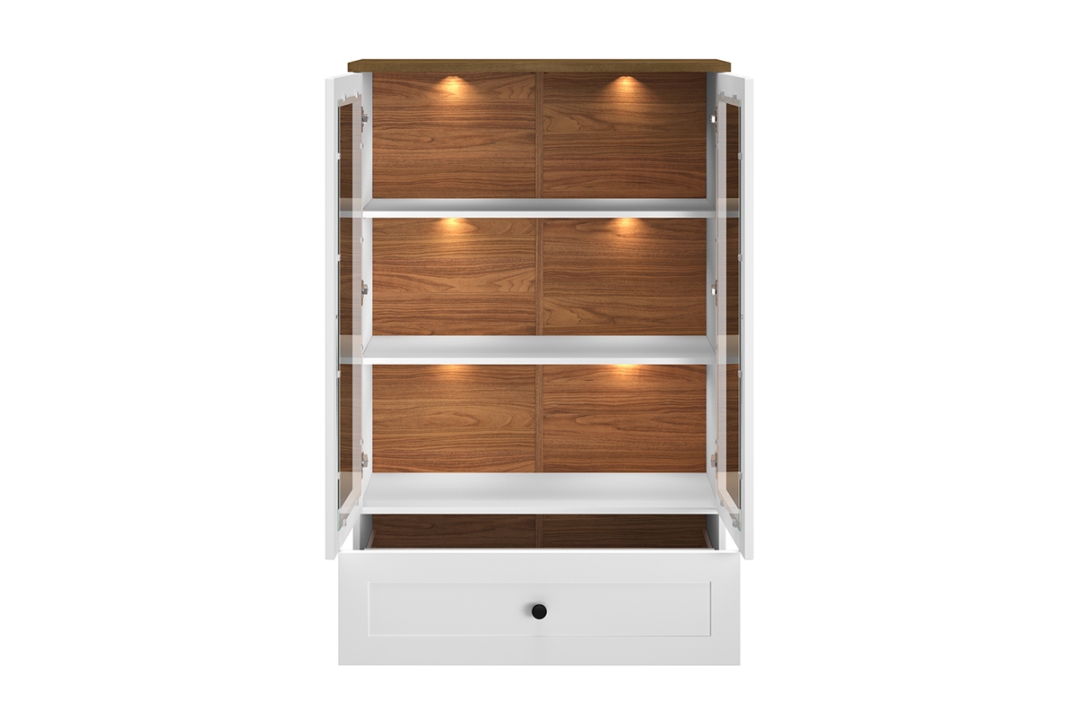 Dvoudveřová vitrína Mirani 05 Vitrína do skladování skla