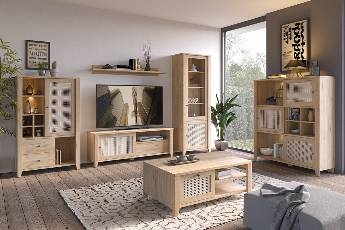 Vitrína dvojdverová Selia 01 - jackson hikory / amadeus Nábytok . boho