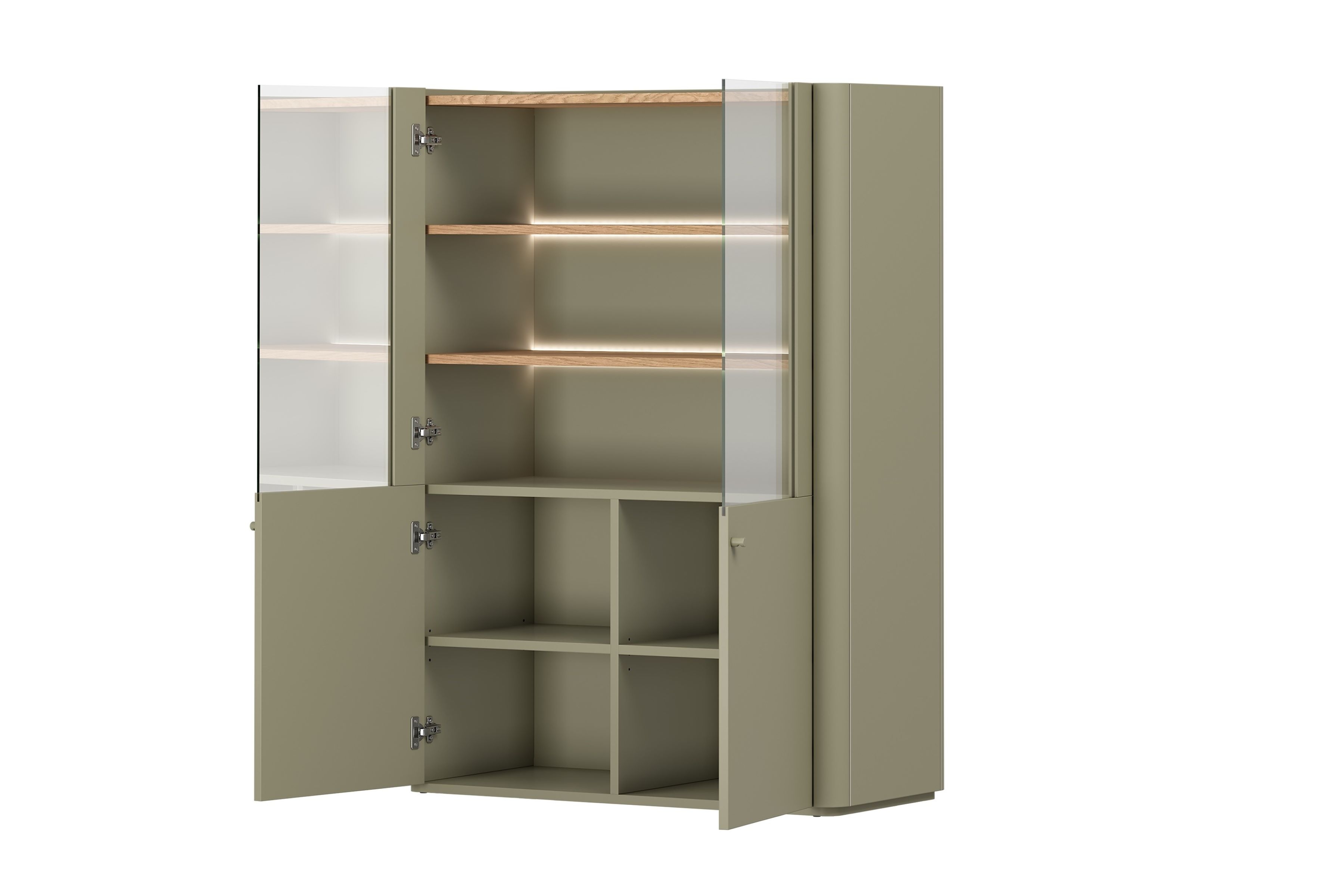 Vitrína Elivo 100 cm - eukalyptus / dub baltic dune Vitrína Elivo 100 cm - eukaliptus / Dub baltic dune