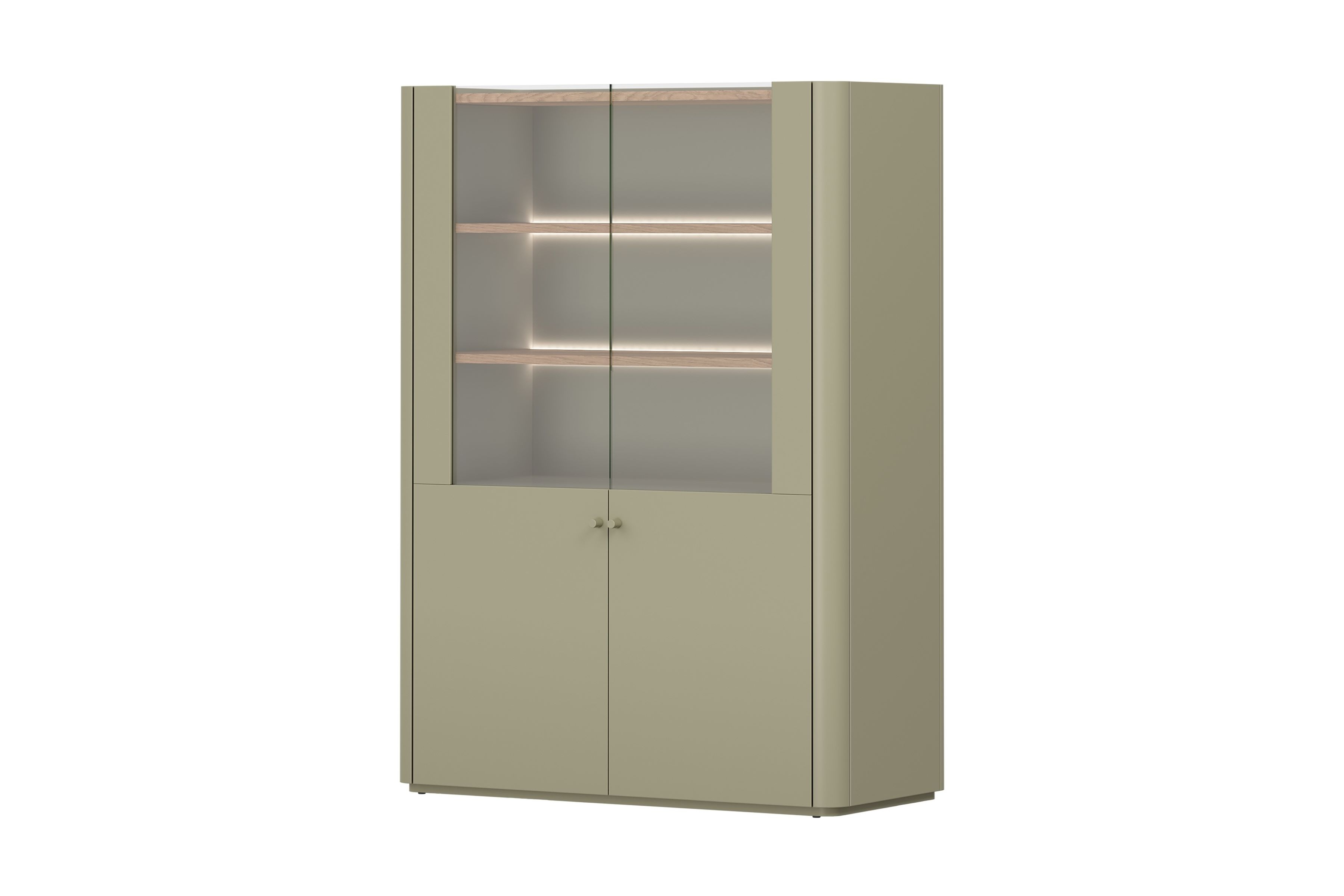Vitrína Elivo 100 cm - eukalyptus / dub baltic dune Vitrína Elivo 100 cm - eukaliptus / Dub baltic dune