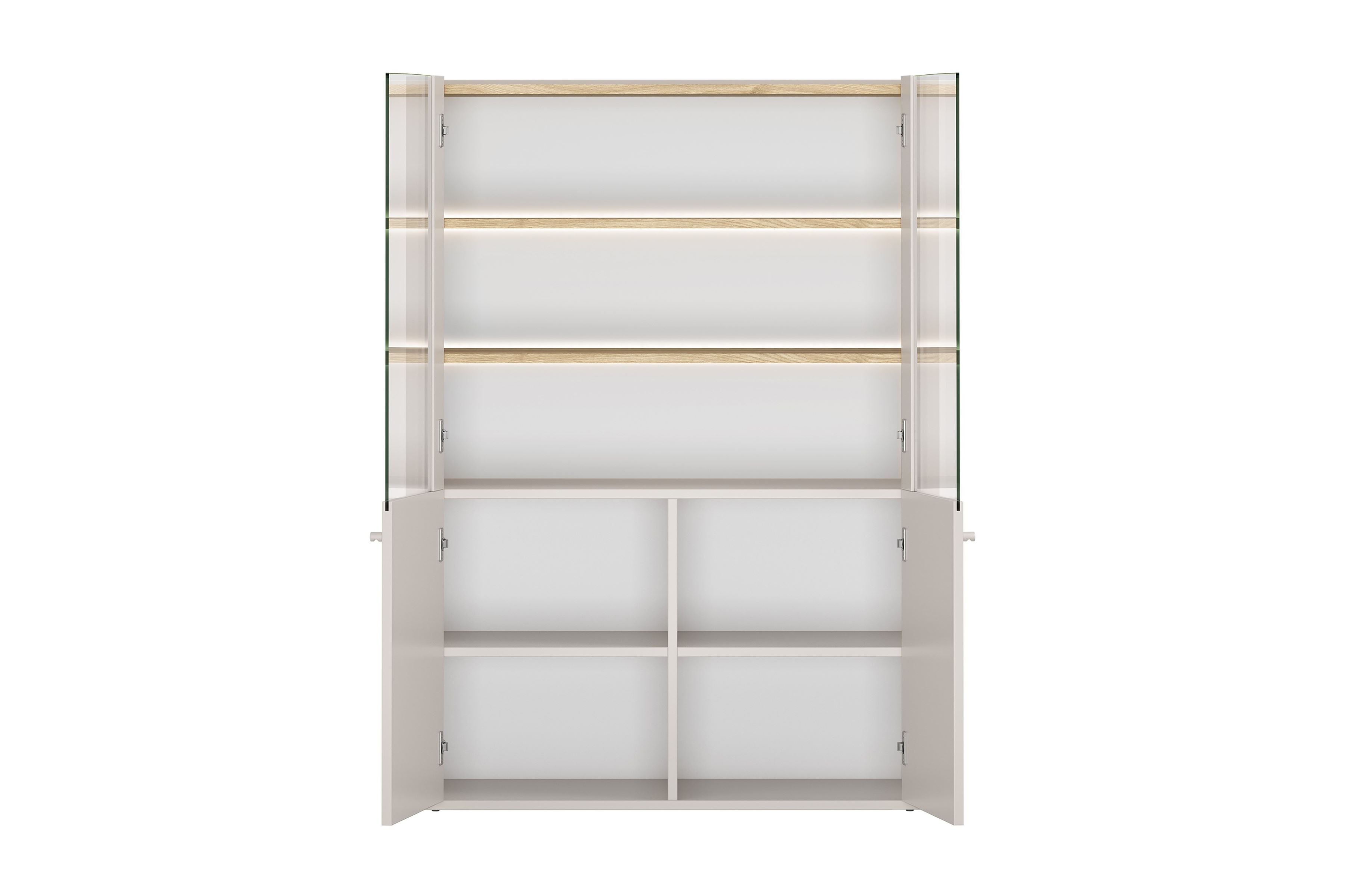 Vitrína Elivo 100 cm - kašmírová / dub olejovaný Vitrína Elivo 100 cm - kašmír / Dub olejowany