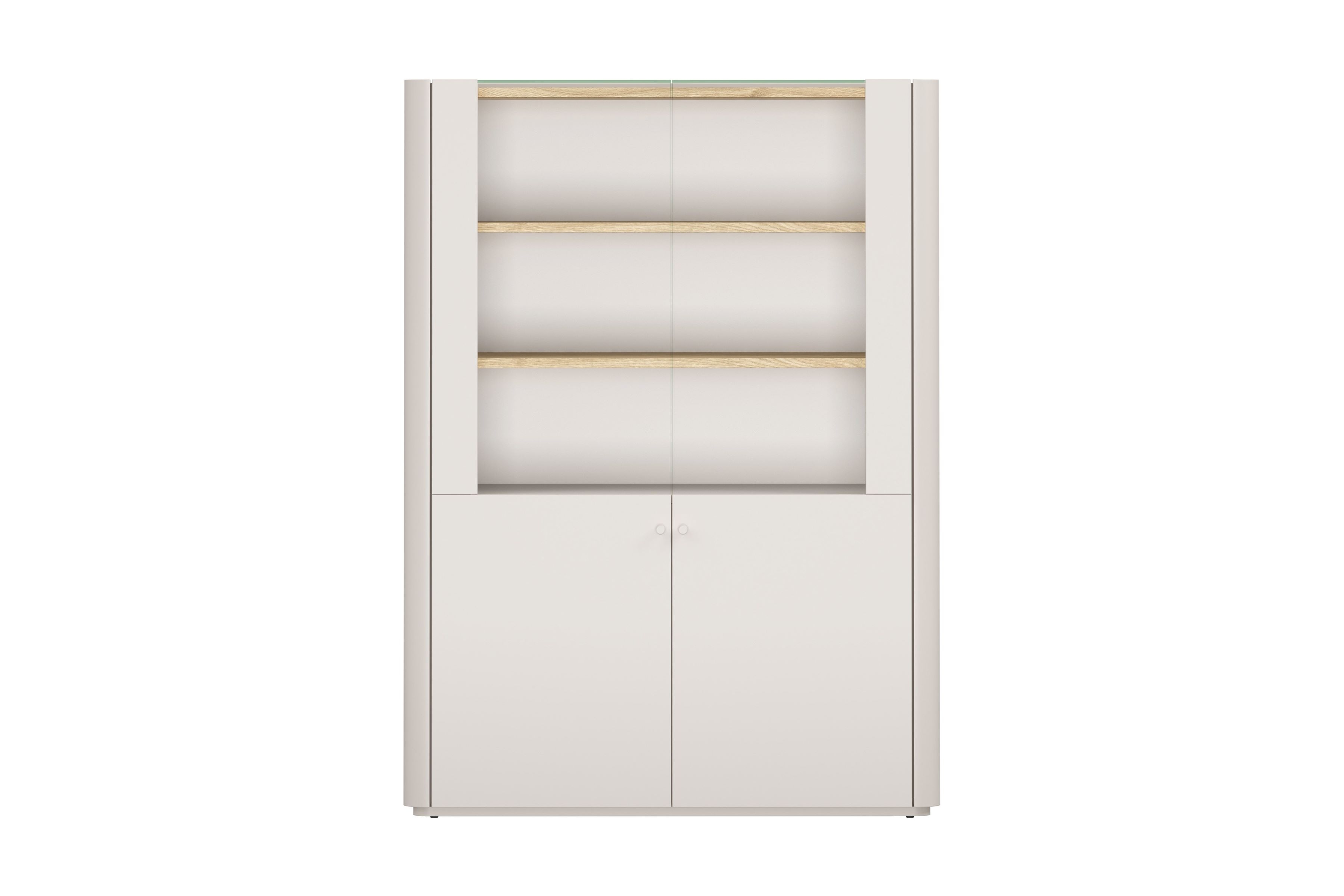 Vitrína Elivo 100 cm - kašmírová / dub olejovaný Vitrína Elivo 100 cm - kašmír / Dub olejowany