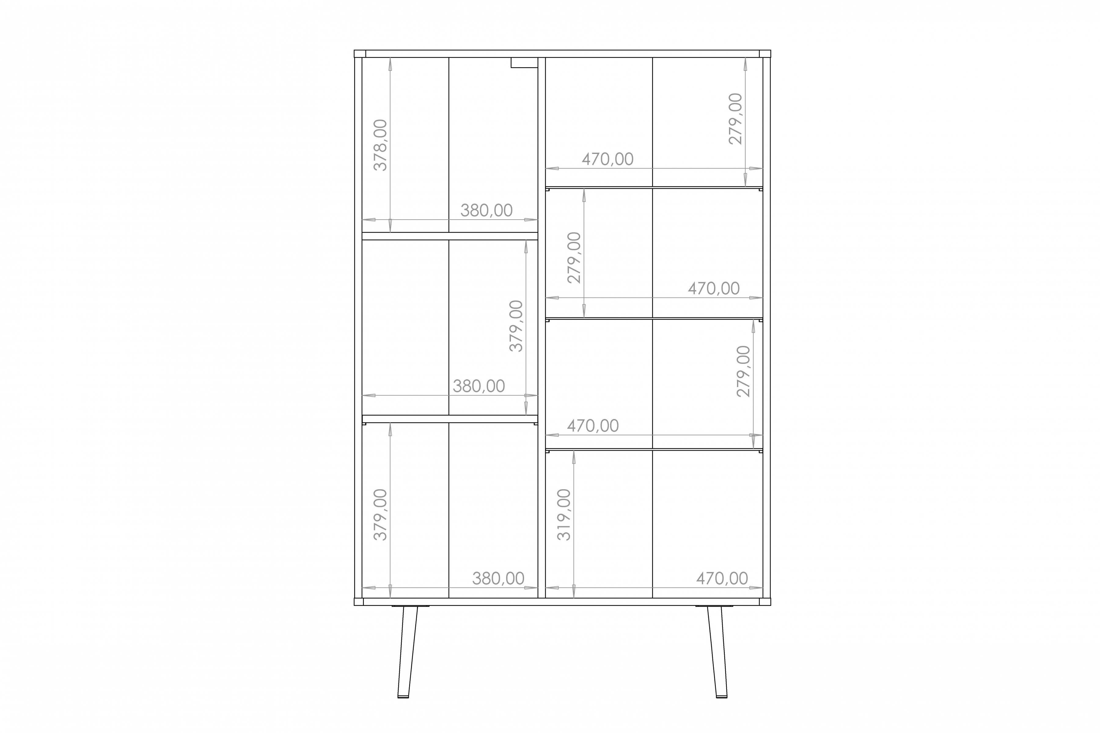 Vitrína Eterio 90 cm - captains deck / černý grafit Vitrína Eterio 90 cm - captains deck / černá grafit