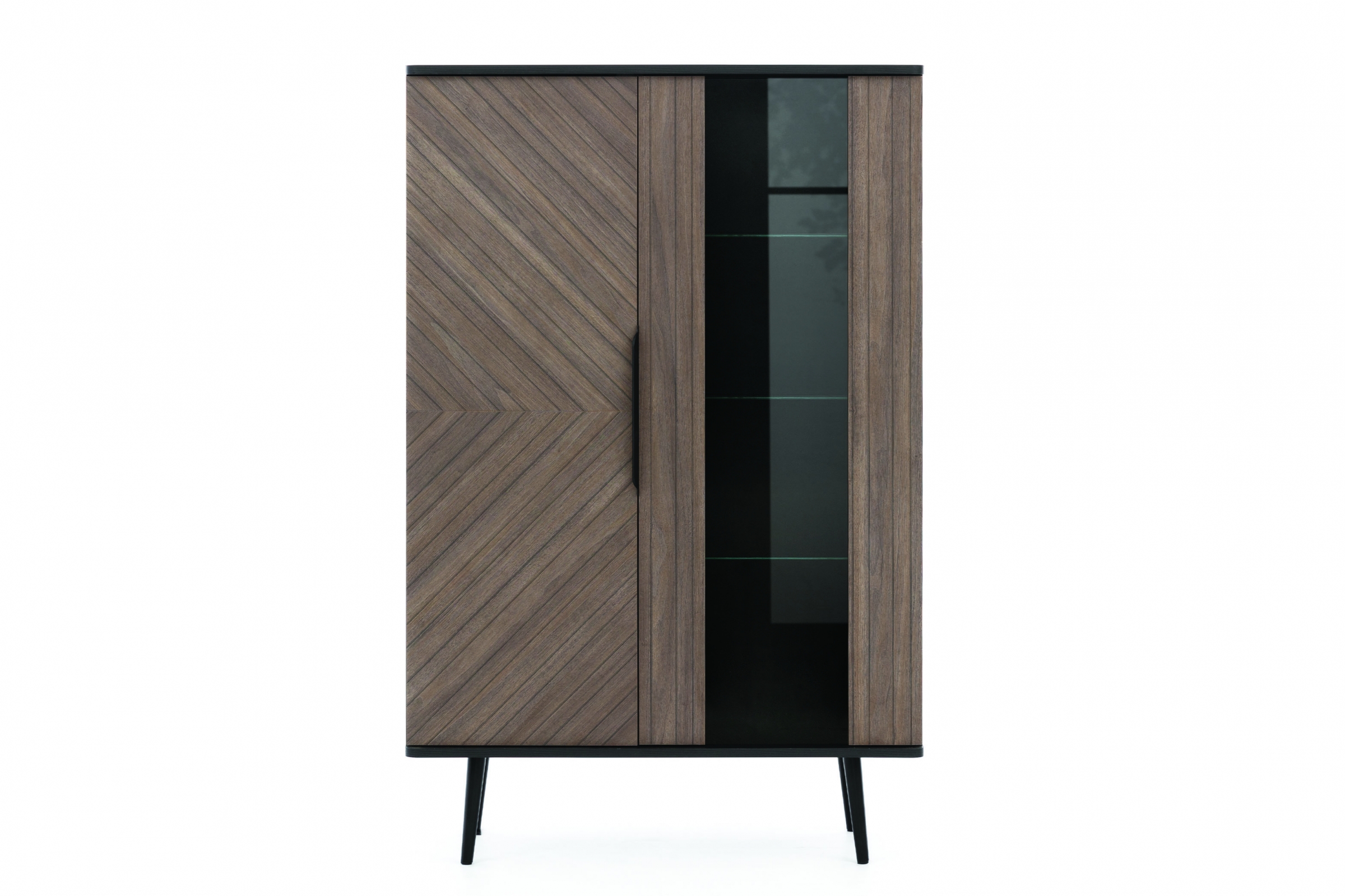 Vitrína Eterio 90 cm - captains deck / černý grafit Vitrína Eterio 90 cm - captains deck / černá grafit