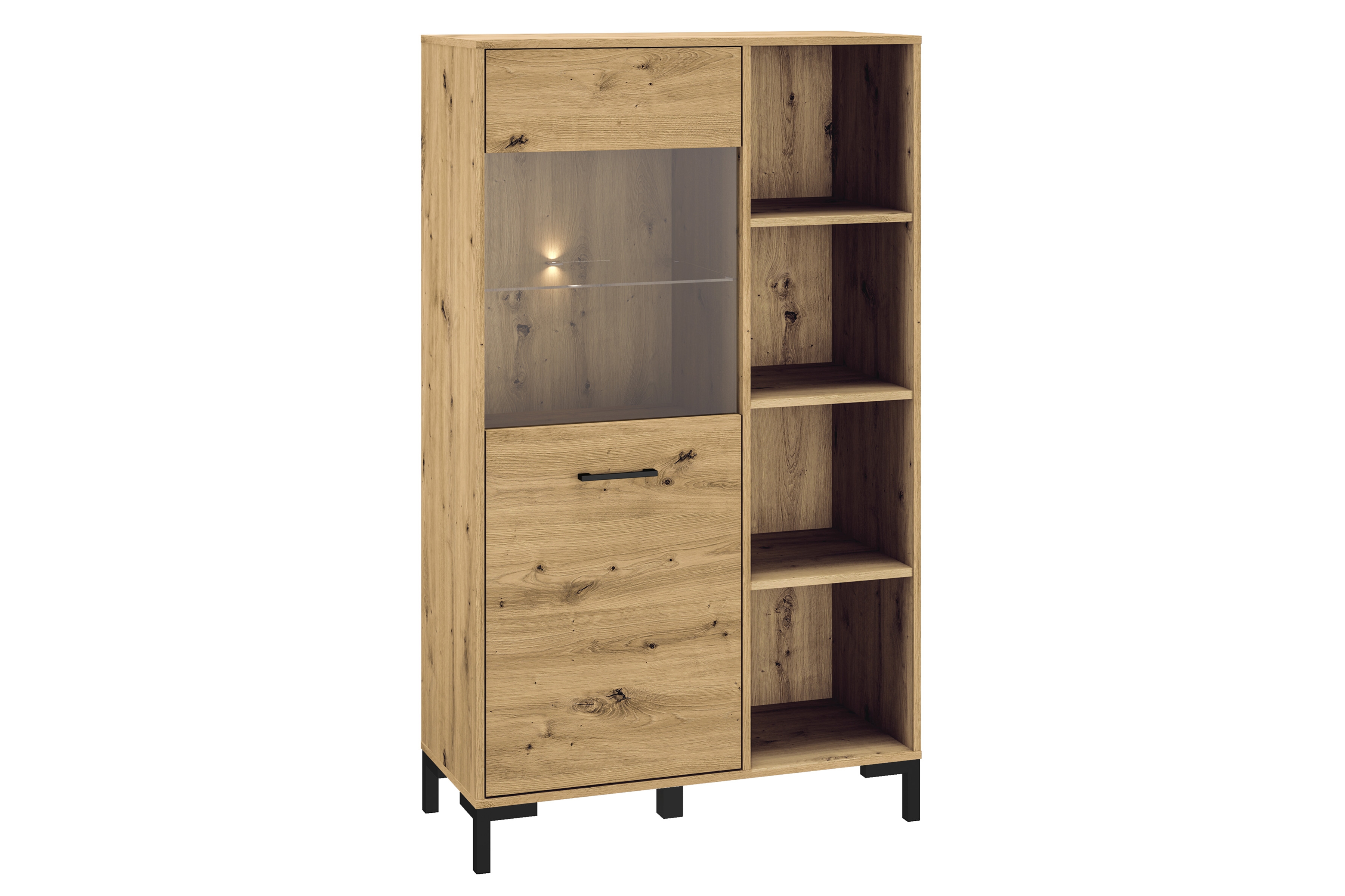 Vitrína Klarso 19 90 cm - dub artisan Vitrína jednodveřová Nevio 19 - 90 cm - Dub artisan