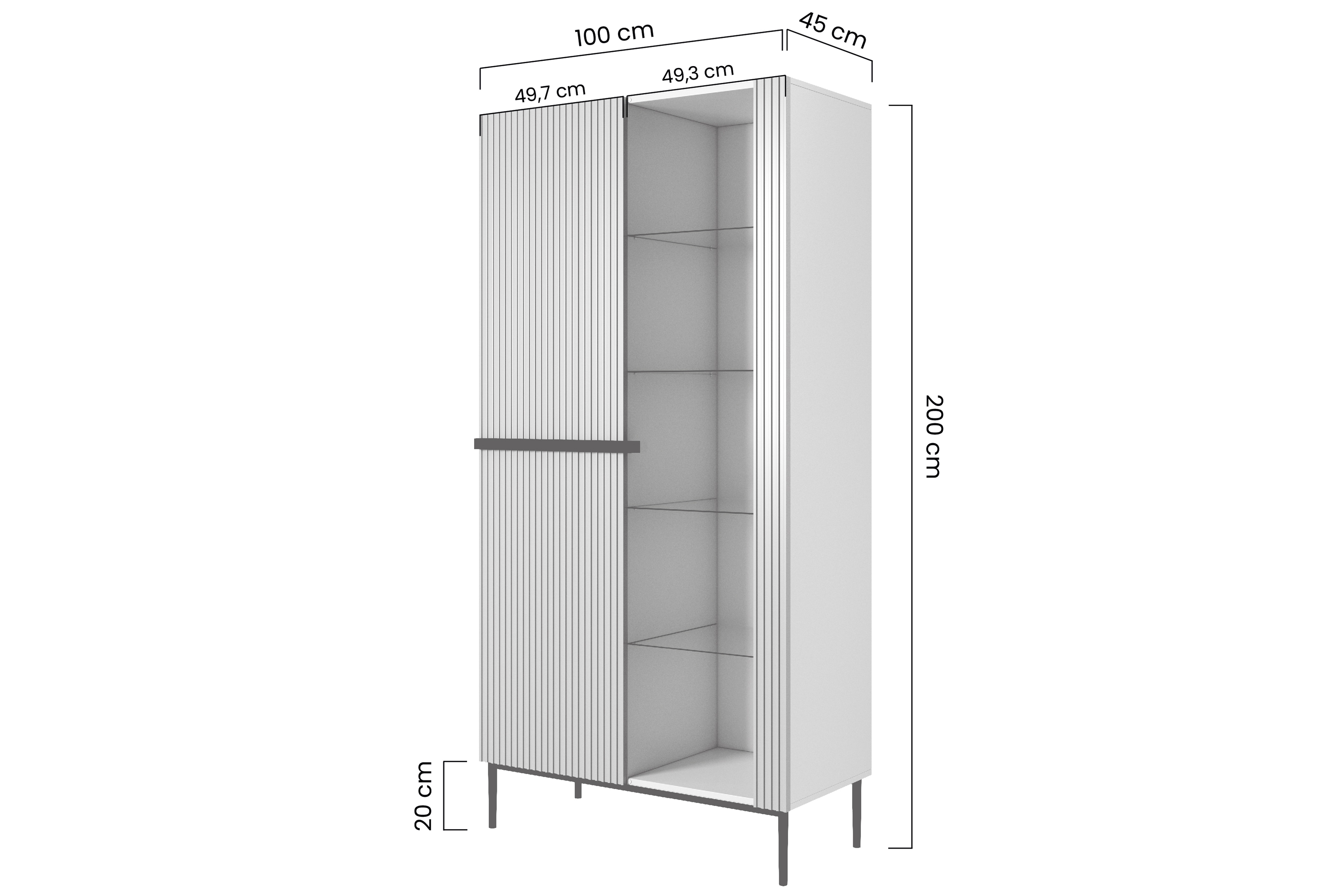 Vitrína Nicole 100 cm - kašmír / zlaté nožky Vitrína Nicole na kovových nohách 100 cm - kašmír/ zlaté nozki